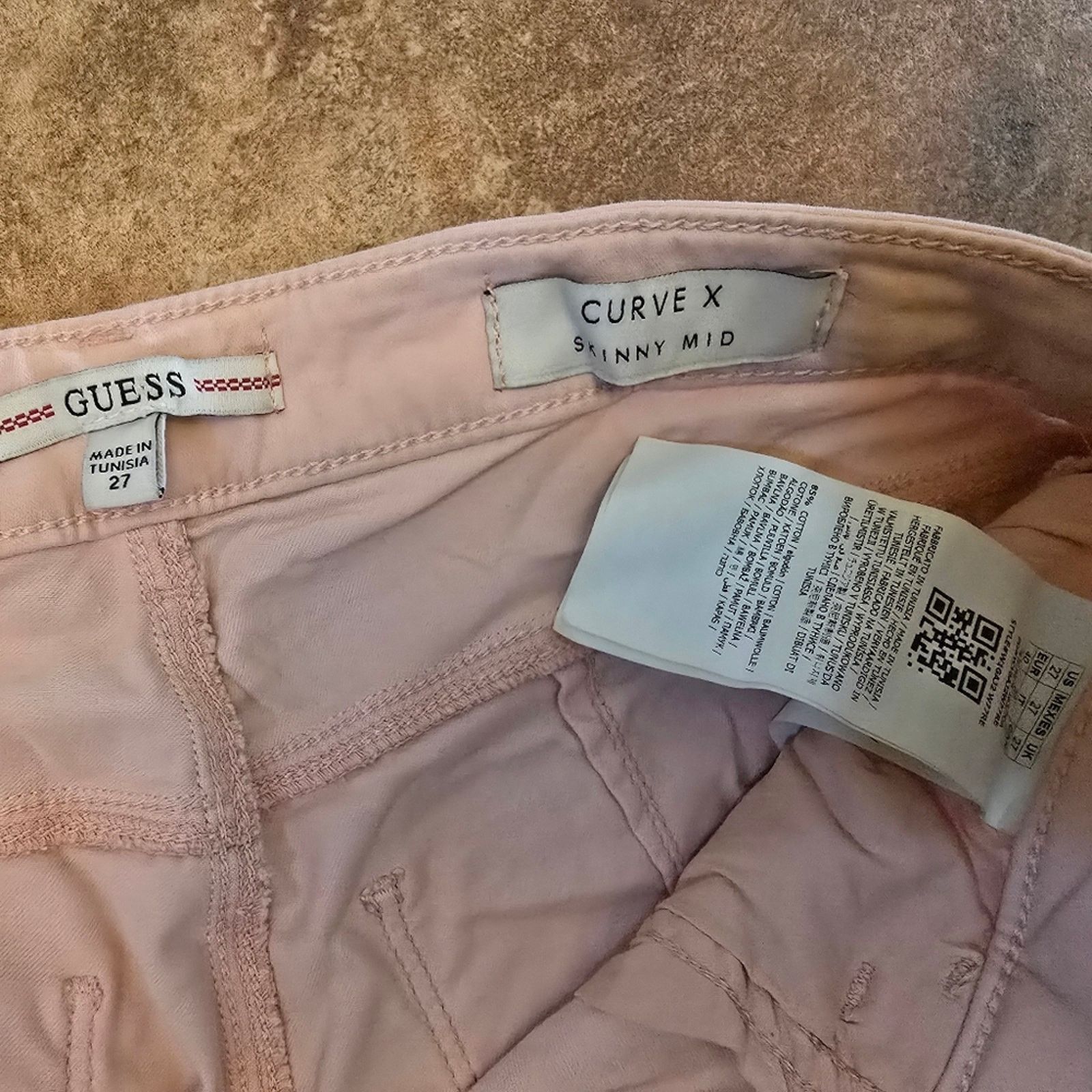 Guess Light Pink | GUESS | Curve X Skinny Colored Jean Size 27" / US 4 / IT 40 - 3 Thumbnail