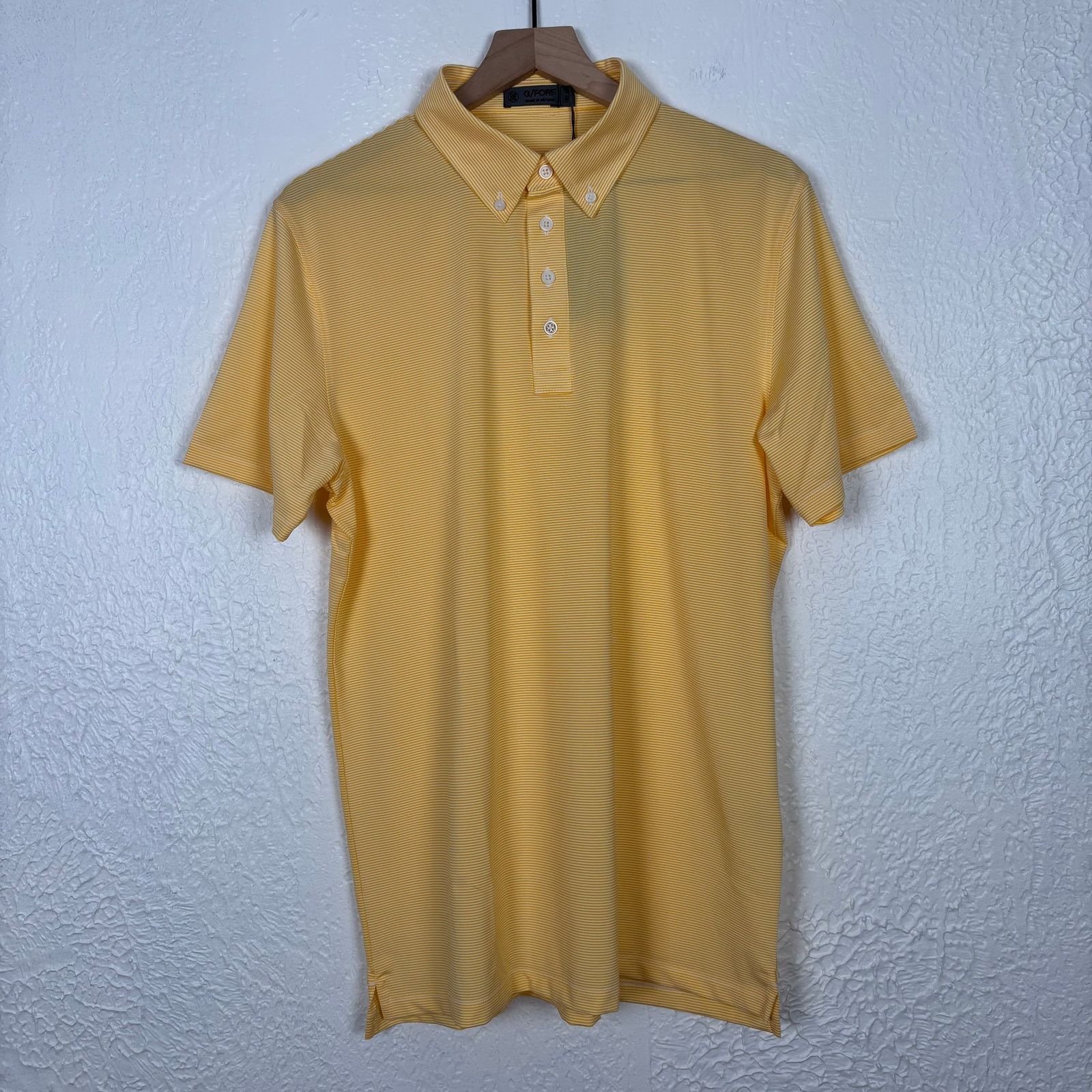G/Fore Men's Feeder Stripe Tech Jersey Polo Shirt NWT Large
