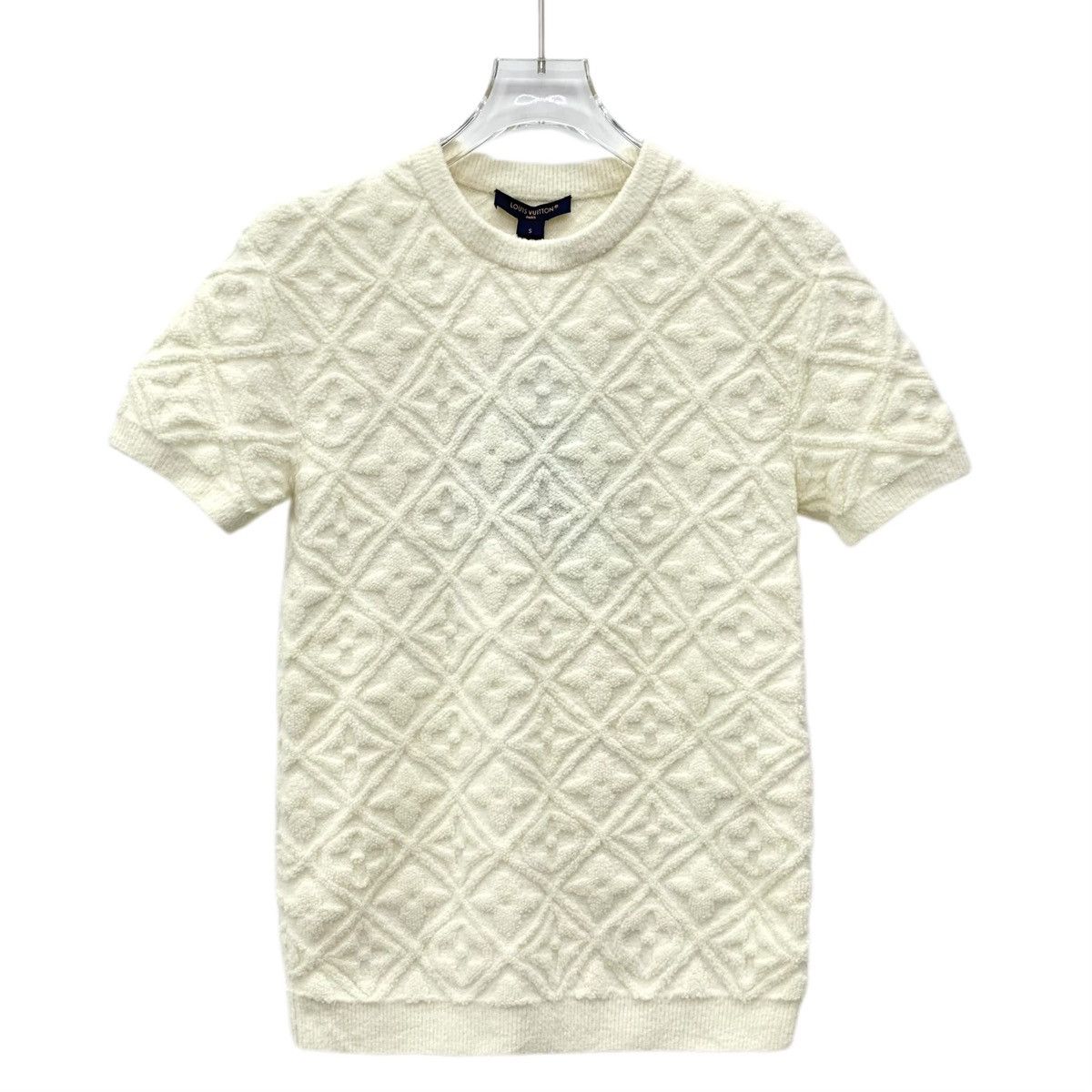 Louis Vuitton Louis Vuitton 24 Beige Logo All-over Printed Sheep Wool Knit Size S / US 4 / IT 40 - 1 Thumbnail