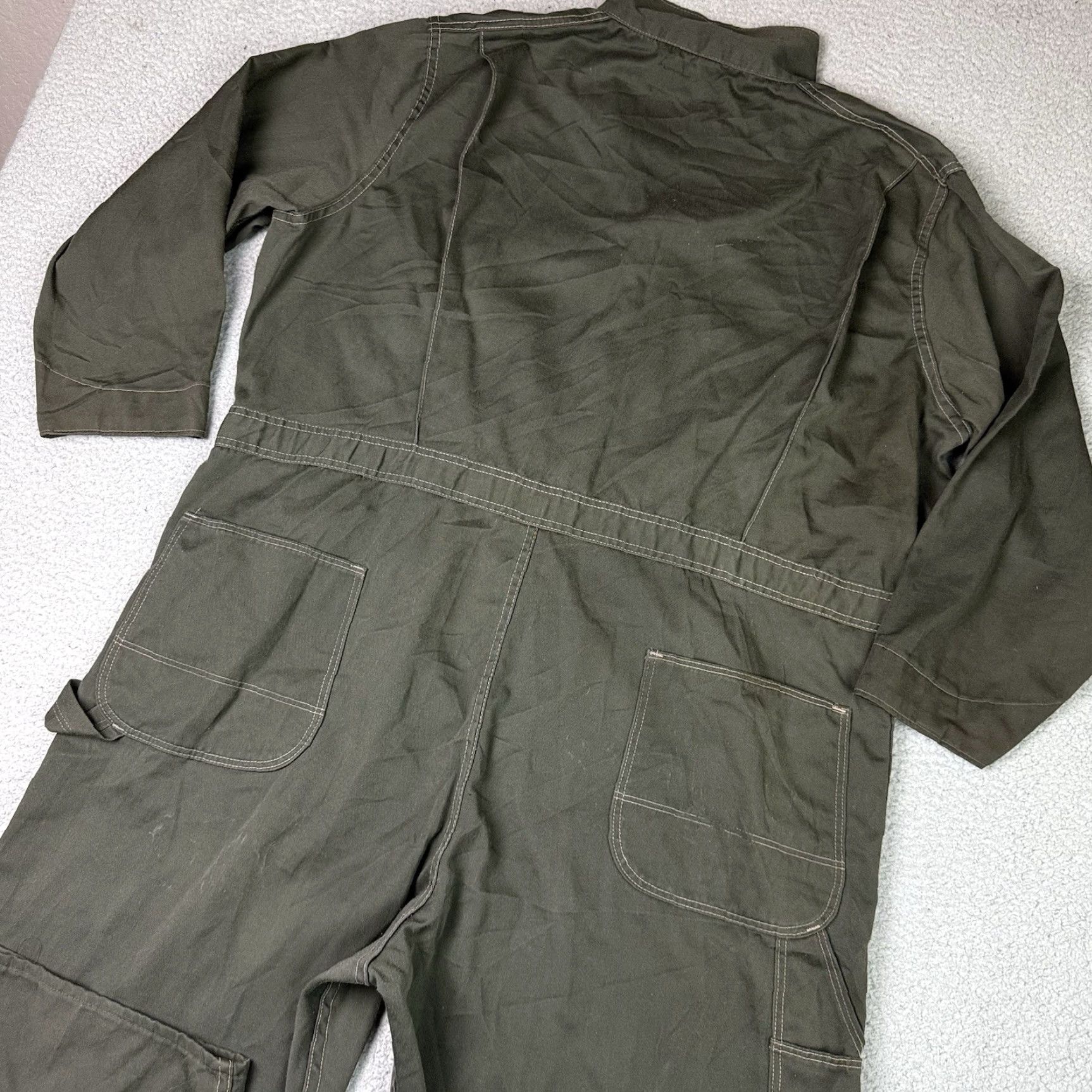 Wrangler VINTAGE Big Ben Wrangler Denim Coveralls Mens 2XL 50 Regular Green Distressed 90s Workwear Casual Denim Coveralls Mens Size US 39 - 6 Thumbnail