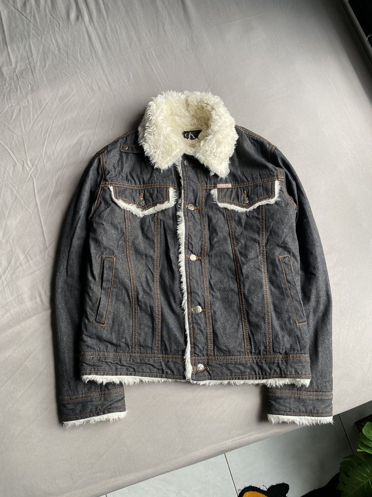 Calvin Klein × If Six Was Nine Calvin Klein Denim Sherpa Fur Jacket Size US M / EU 48-50 / 2 - 1 Thumbnail