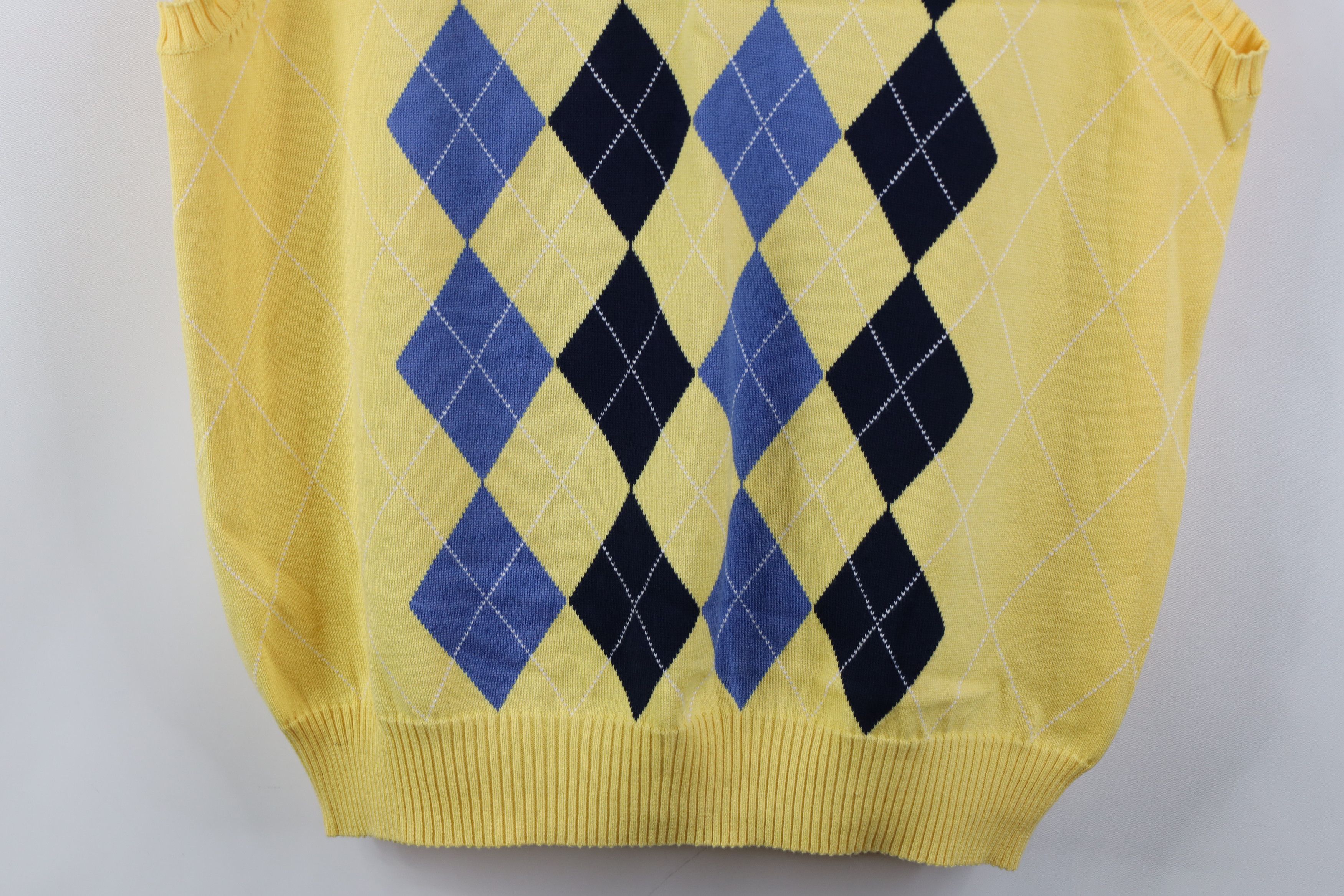 Vintage Vintage 90s Streetwear Cotton Knit V-Neck Sweater Vest Size US L / EU 52-54 / 3 - 3 Thumbnail