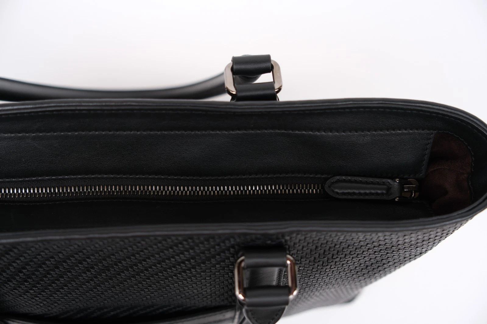 Ermenegildo Zegna New Ermenegildo Zegna Lambskin Leather Briefcase Travel Bag Size ONE SIZE - 4 Thumbnail