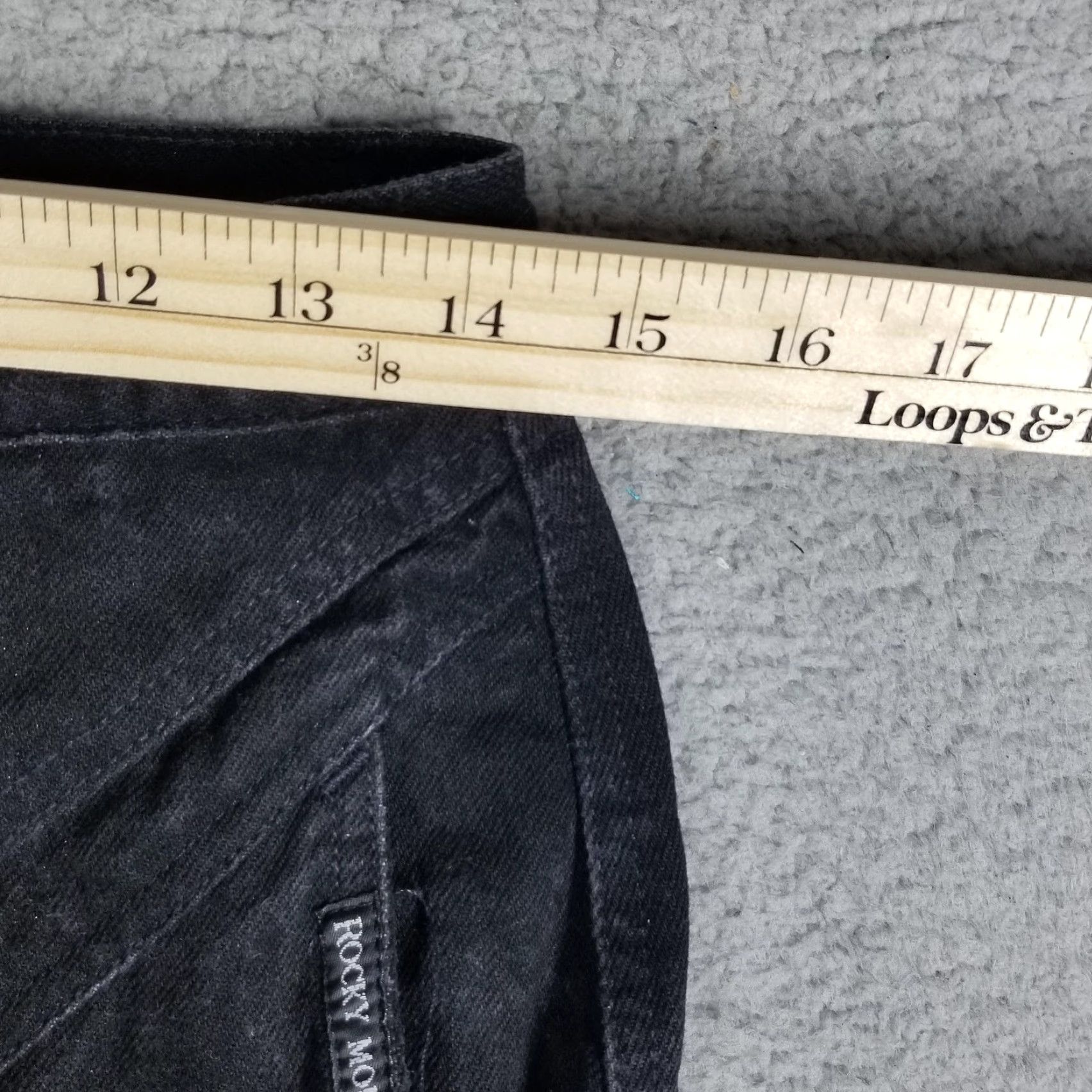 Vintage VINTAGE Rocky Mountain Jeans Womens Black 28X35 High Rise Tapered Denim 100% Cotton Boots? Size 32" / US 10 / IT 46 - 5 Thumbnail