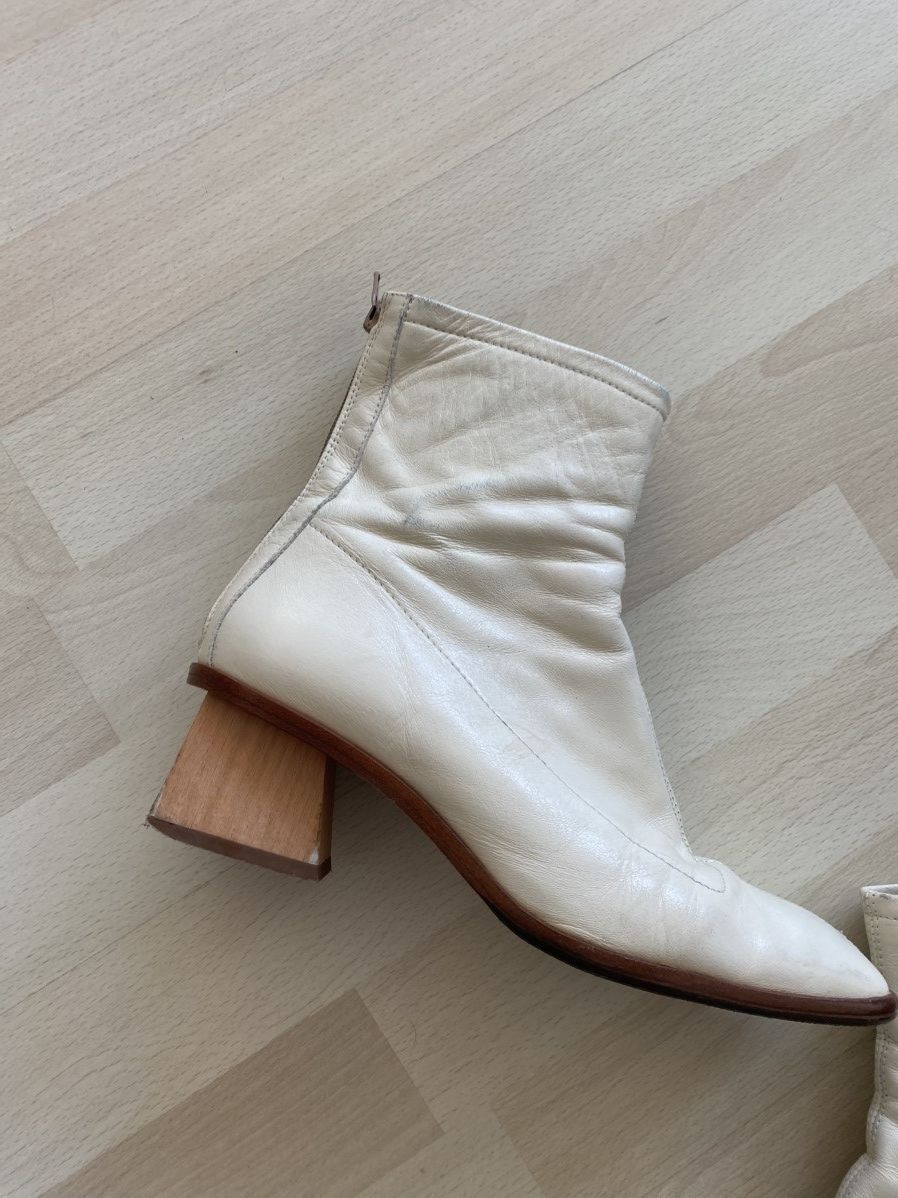 Paloma Wool Paloma Wool Leather Wood Heel Back Full Zip Shoes Size US 9 / IT 39 - 2 Thumbnail
