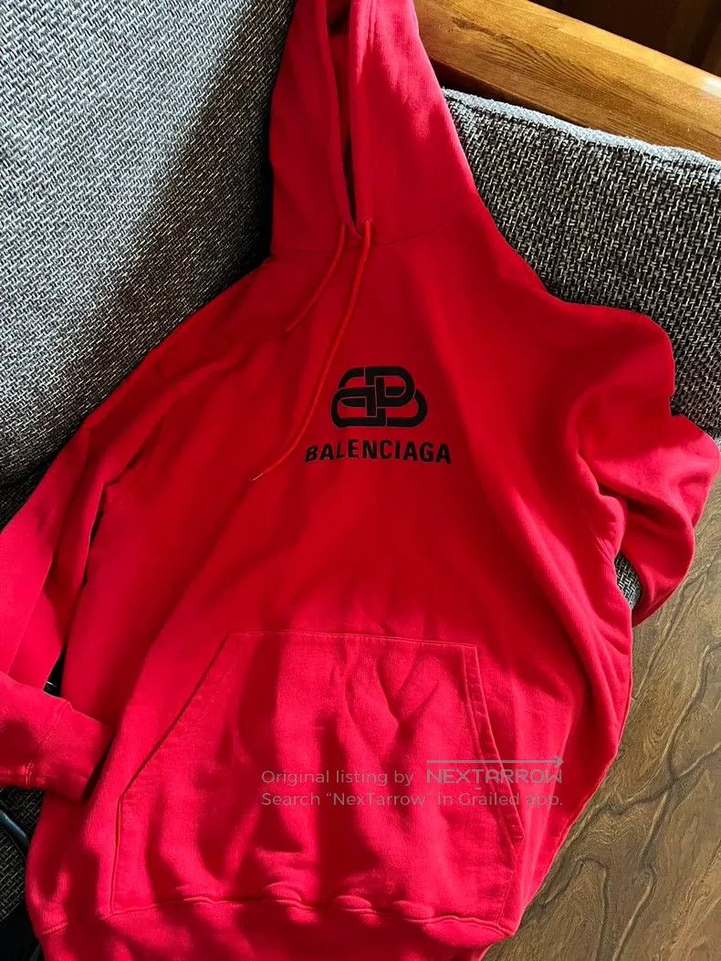 Balenciaga Balenciaga Red Logo Sweatshirt Size US XS / EU 42 / 0 - 1 Thumbnail