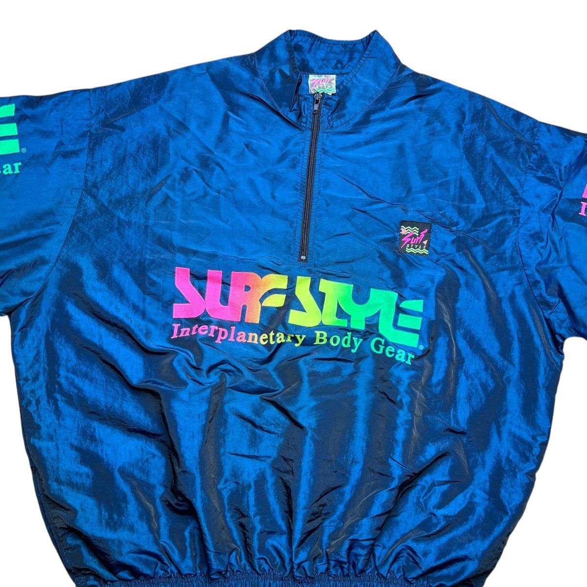 Vintage Vintage 1980s Surf Style Body Gear Navy Windbreaker Jacket Size US XL / EU 56 / 4 - 8 Thumbnail