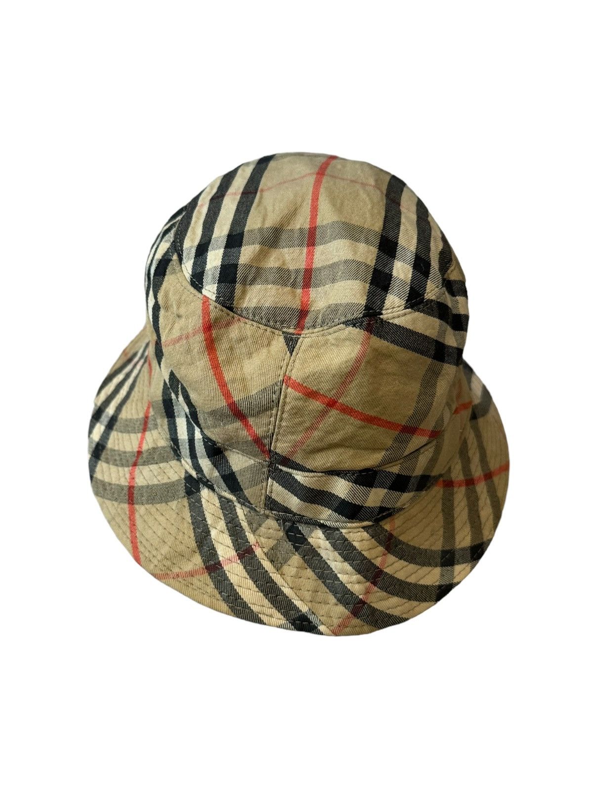 image of Burberry Vintage Nova Check Bucket Hat in Beige, Men's