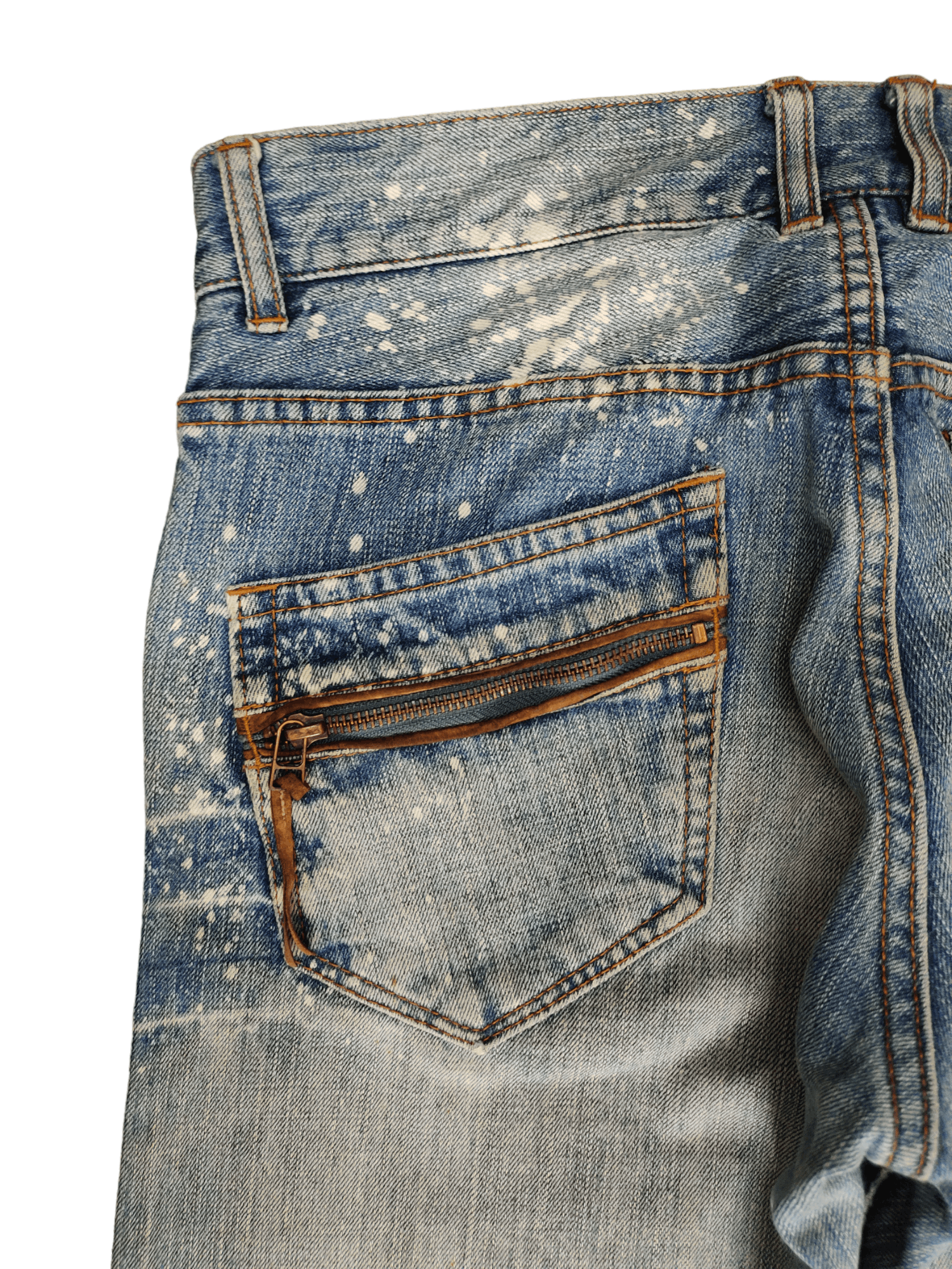 Nicole Club Monsieur Nicole Leather Trim Pocket Denim Pants Size US 32 / EU 48 - 10 Thumbnail