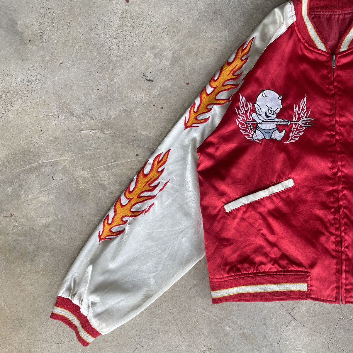 Hysteric Glamour Red Hot Devil Flame Embroidery Sukajan Souvier Bomber Jacket Size US S / EU 44-46 / 1 - 4 Thumbnail