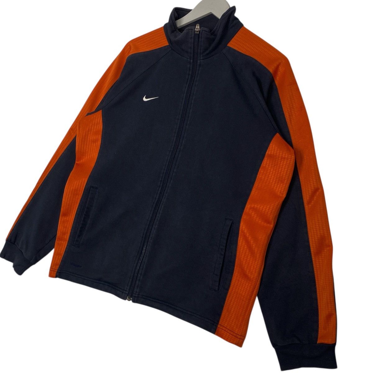 Vintage Vintage Nike Full Zip Sweater Small Logo Orange/Black Size M Size US M / EU 48-50 / 2 - 2 Thumbnail