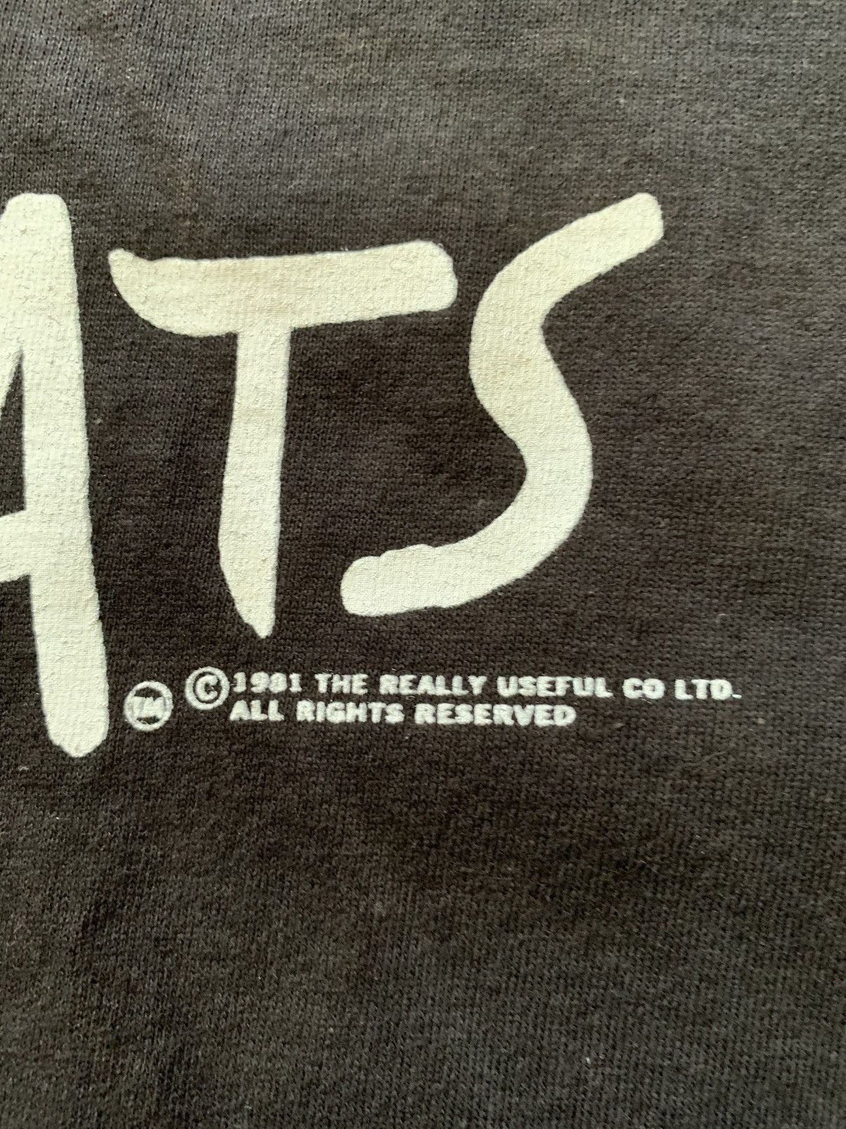 Vintage Vintage 1981 Cats The Musical Single Stitch Black Graphic Size US XL / EU 56 / 4 - 9 Thumbnail