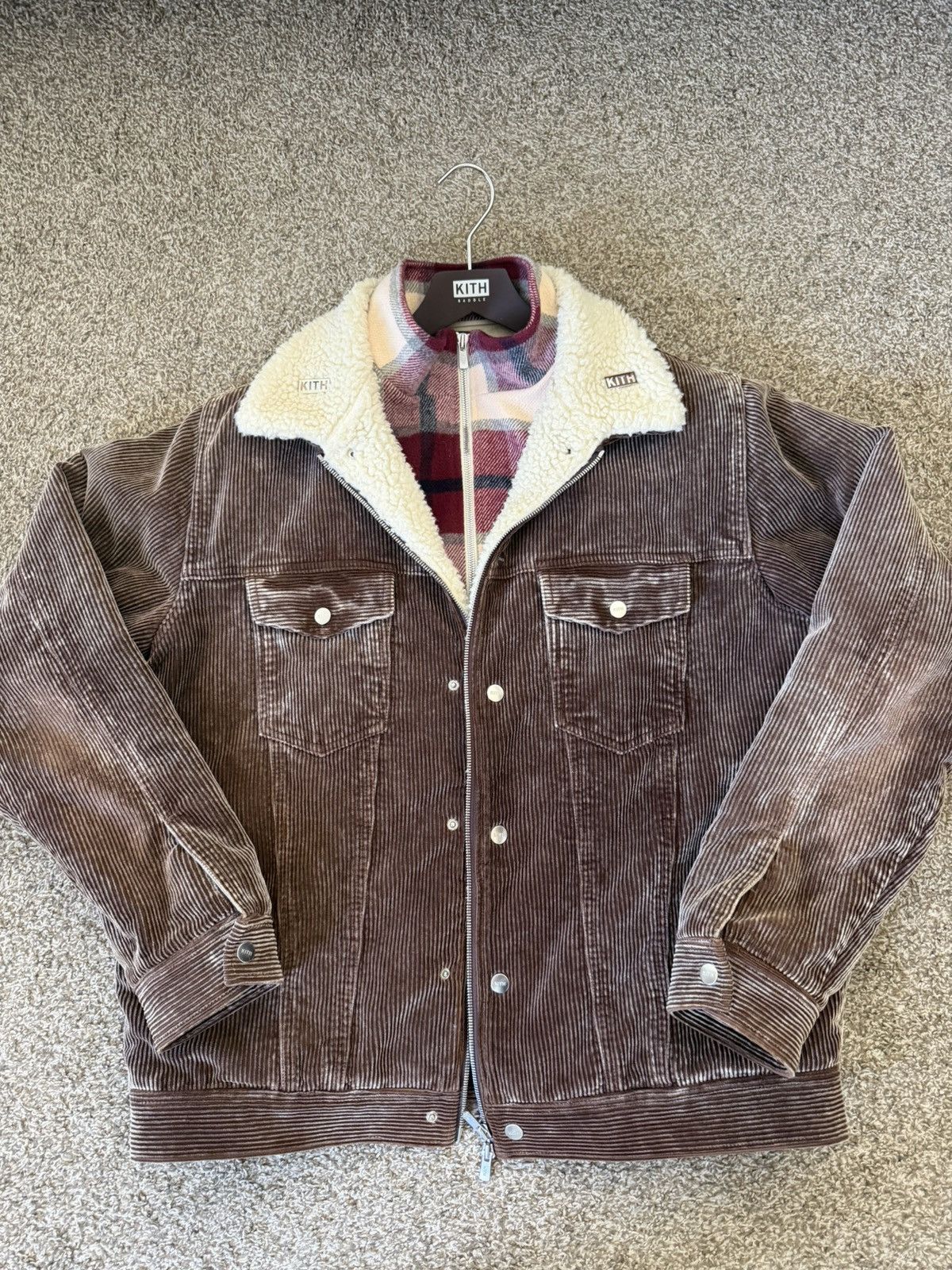 Kith RARE Kith removable flannel corduroy Sherpa jacket Size US L / EU 52-54 / 3 - 1 Thumbnail