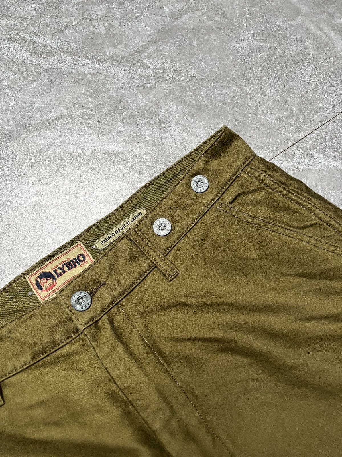 Nigel Cabourn Lybro By Nigel Cabourn Army Green Wide Leg Work Pants Size US 34 / EU 50 - 4 Thumbnail