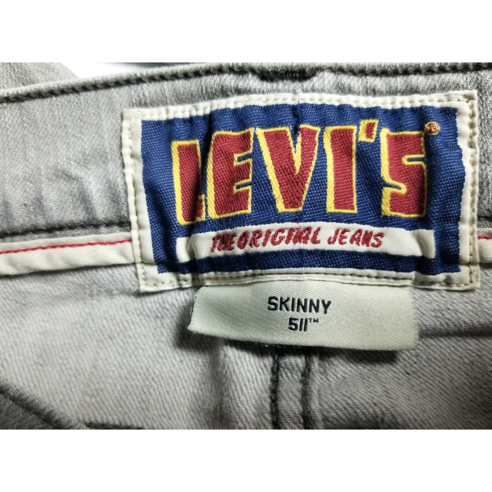 Levi's Levi’s 511 Jeans Men’s 30x32 Gray Medium Wash Denim Skinny Slim 5-Pocket Logo USA 90s City Horse Pattern Size US 30 / EU 46 - 6 Thumbnail
