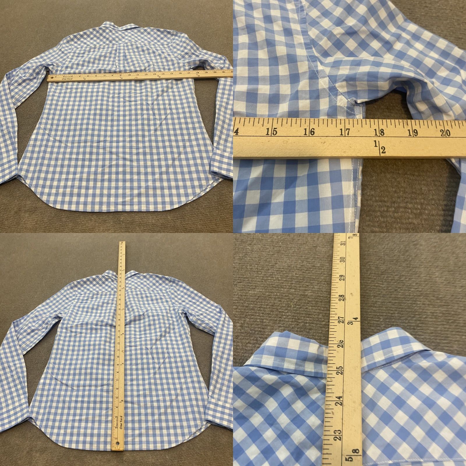 UNTUCKit UNTUCKit Shirt Womens Size 2 Button Up Long Sleeve Blue White Checkered Size XS / US 0-2 / IT 36-38 - 8 Thumbnail