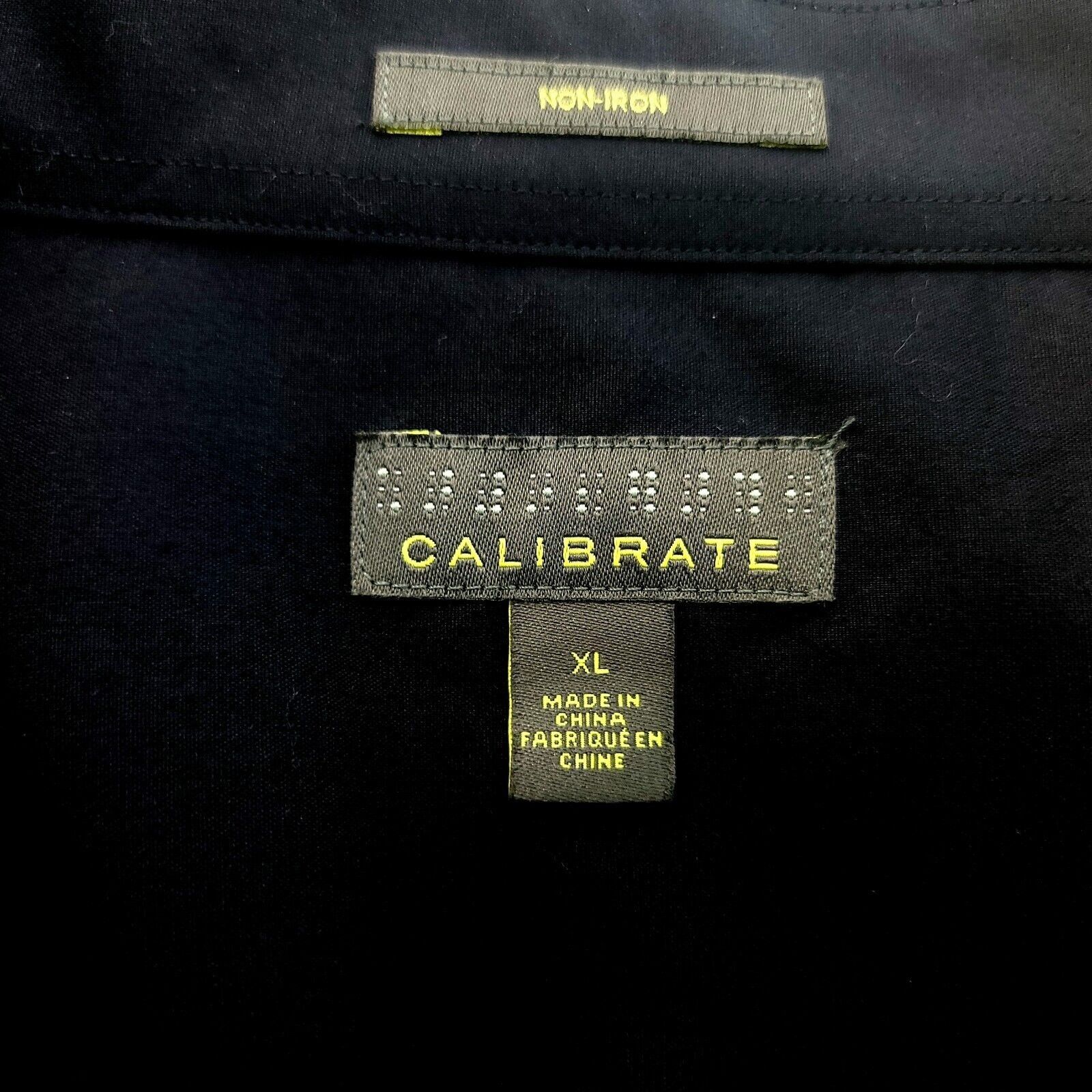 Calibrate NEW Calibrate XL Dark Blue Non Iron Button Front Dress Shirt Size US XL / EU 56 / 4 - 6 Thumbnail