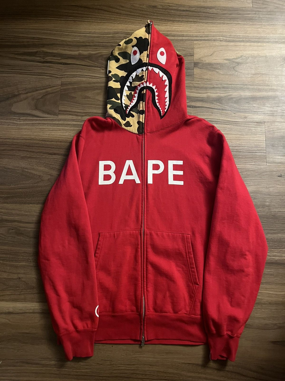 Bape Bape A Bathing Ape Shark Full Zip Hoodie XXL Size US XXL / EU 58 / 5 - 1 Thumbnail