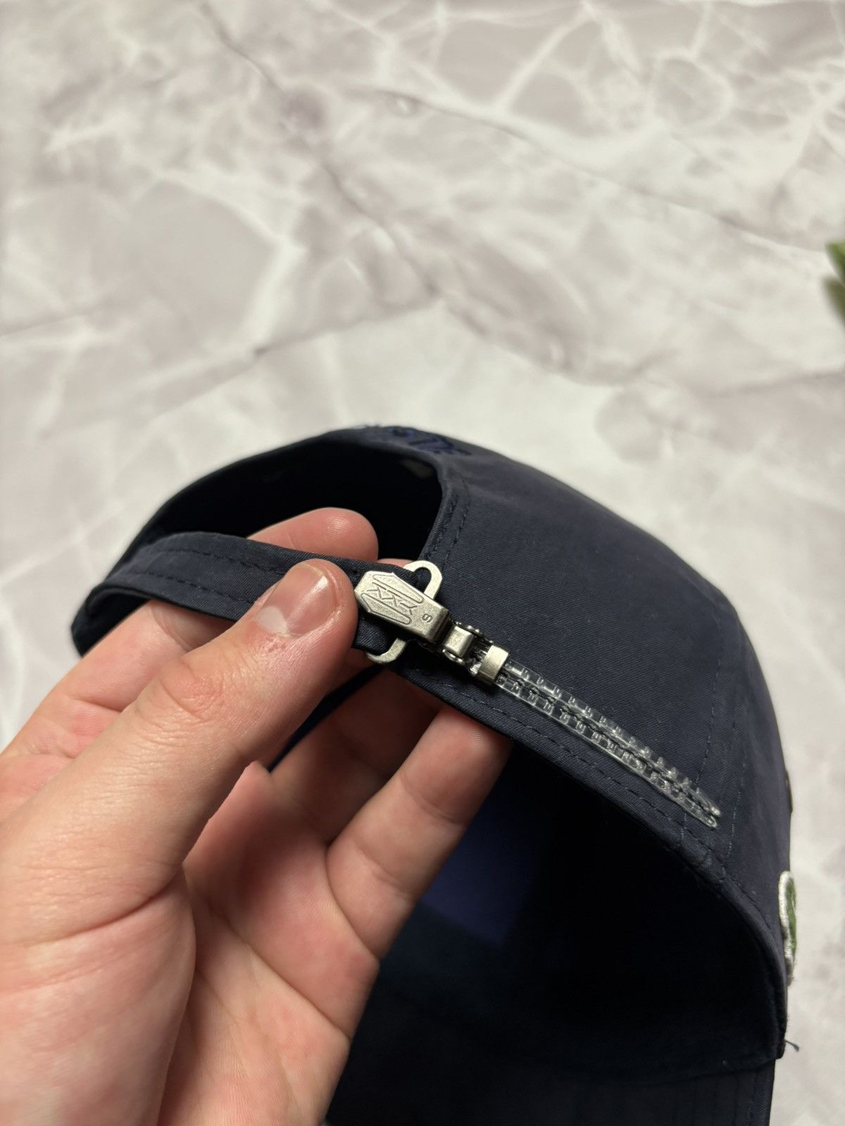 Lacoste Lacoste Vintage Cap Navy Adjustable YKK Strap Size 0 Small Size ONE SIZE - 6 Thumbnail