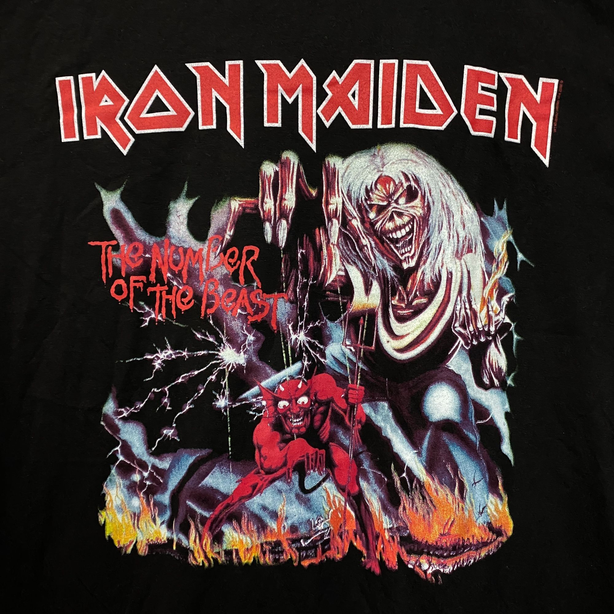 Band Tees × Iron Maiden Iron Maiden The Number of the Beast 666 Heavy Metal Tee larg Size US L / EU 52-54 / 3 - 2 Thumbnail