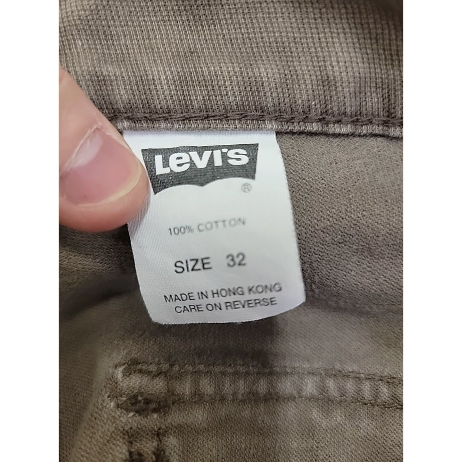 Levi's VINTAGE Levis Khakis Shorts Mens 32 Cargo Workwear Skater Casual Flat Front Brown Cotton Canvas Pockets 90s Mens Size US 32 / EU 48 - 5 Thumbnail