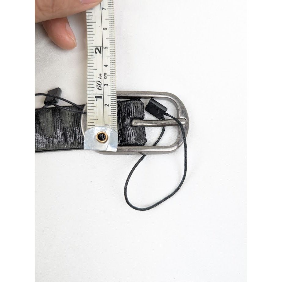 Saint Laurent Paris o1rshd1 Size: 90 CM / Distressed Python Belt in Black Size 36 - 15 Thumbnail
