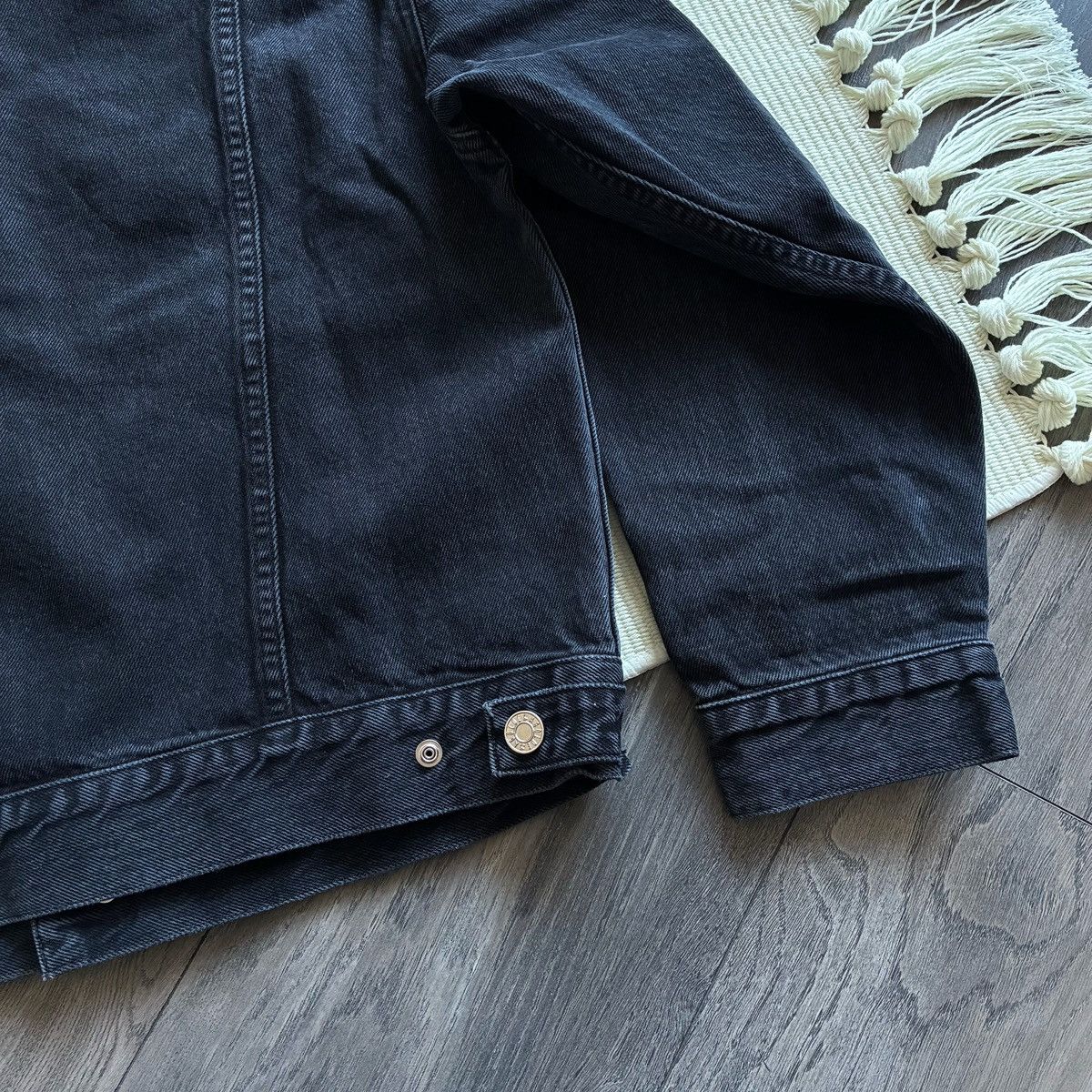 Agolde AGOLDE Harper Sherpa Collar Washed Black Denim Jacket Size XS / US 0-2 / IT 36-38 - 10 Thumbnail