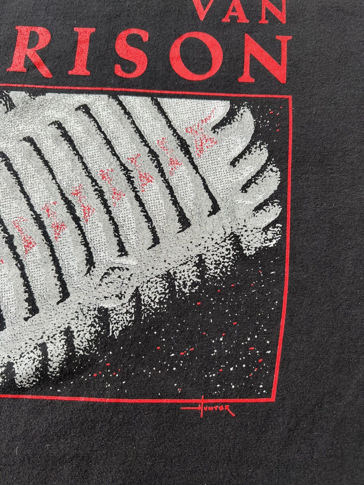 Band Tees Vintage 1993 Van Morrison Singer Tour Black T-shirt Size US M / EU 48-50 / 2 - 5 Thumbnail