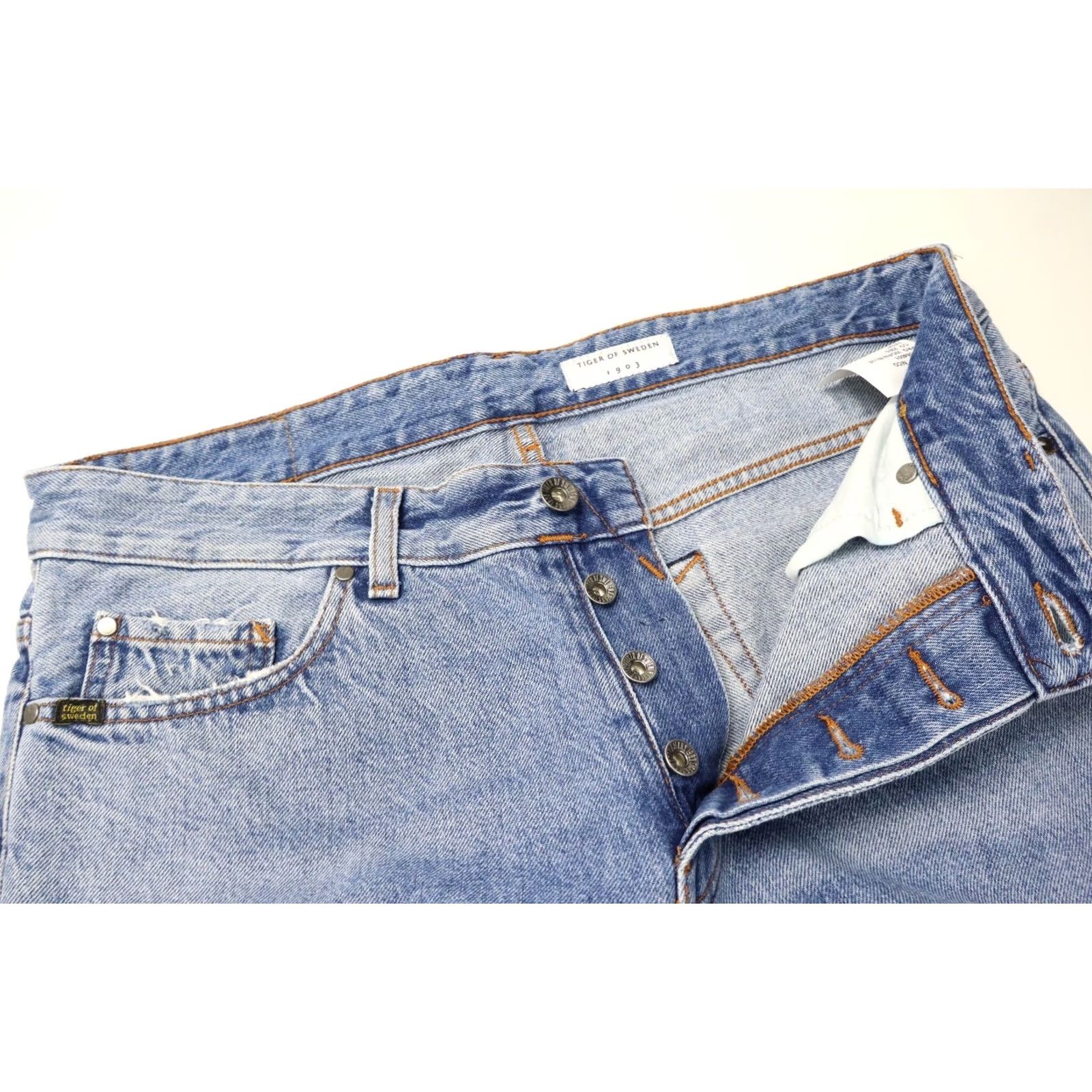 Tiger of Sweden TIGER OF SWEDEN Nico Jeans Men's W32/L34 100% Organic Cotton Blue Denim Italy Made PRICED? Size US 32 / EU 48 - 4 Thumbnail