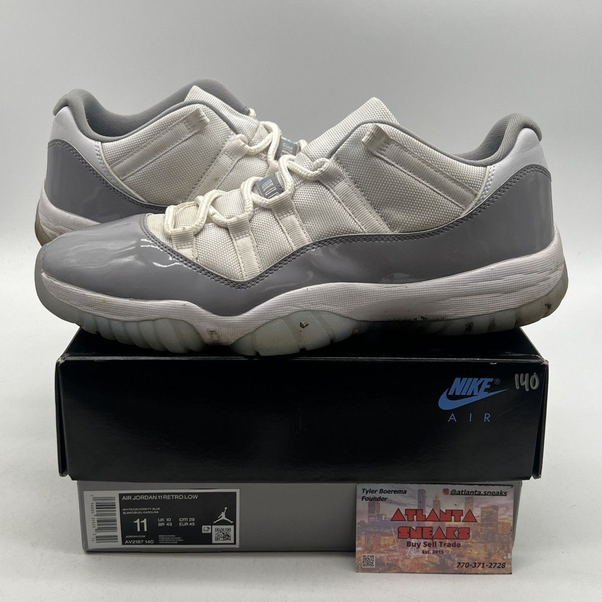 Jordan Brand Air Jordan 11 low cement grey Size US 11 / EU 44 - 1 Thumbnail