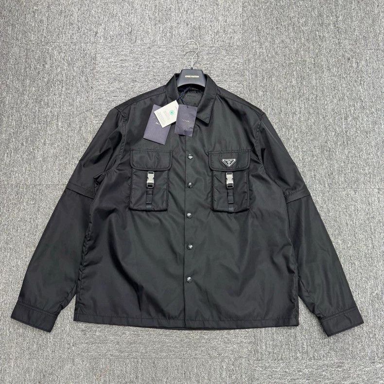 Prada Prada Nylon jacket with detachable sleeves Size US XL / EU 56 / 4 - 1 Thumbnail