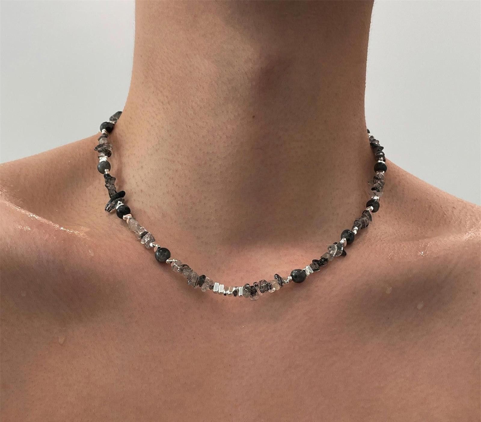 Jewelry Black & Silver Beaded Necklace Size ONE SIZE - 2 Thumbnail