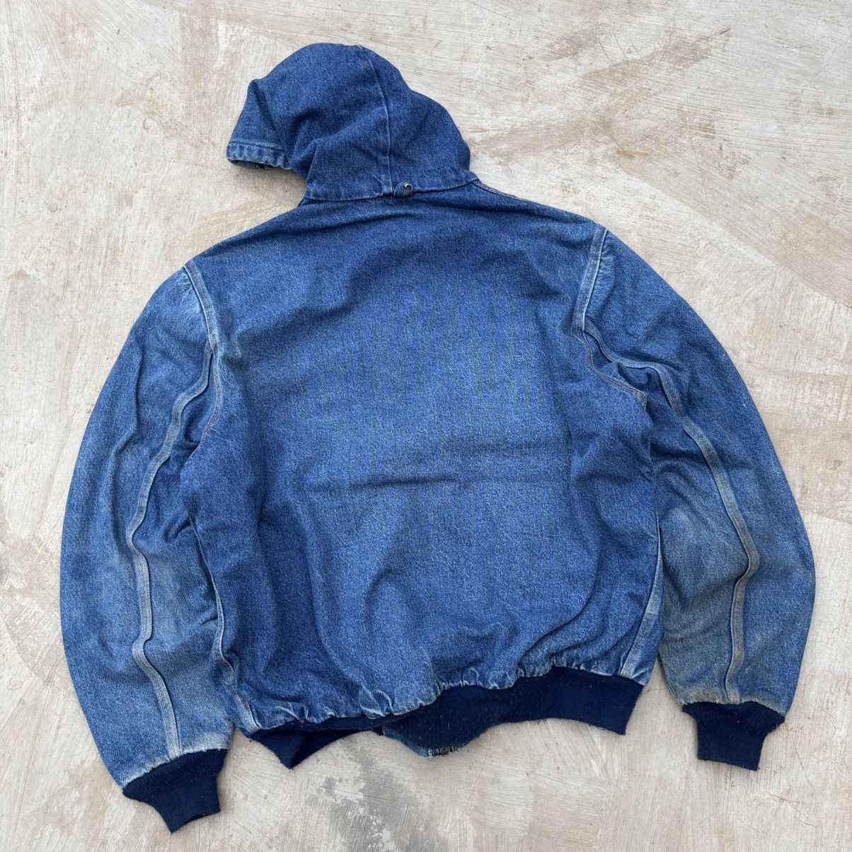 Carhartt Rare💥Vintage 90s Carhartt Flannel Lined Denim Hood Jacket Size US L / EU 52-54 / 3 - 7 Thumbnail