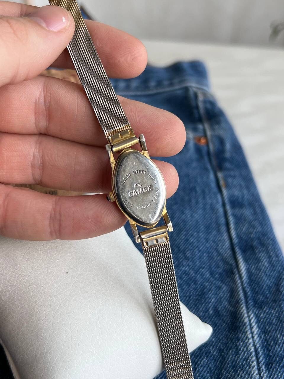 Japanese Brand × Vintage Vintage Japanese style futuristic Form Sharp Gold Watch Size ONE SIZE - 6 Thumbnail