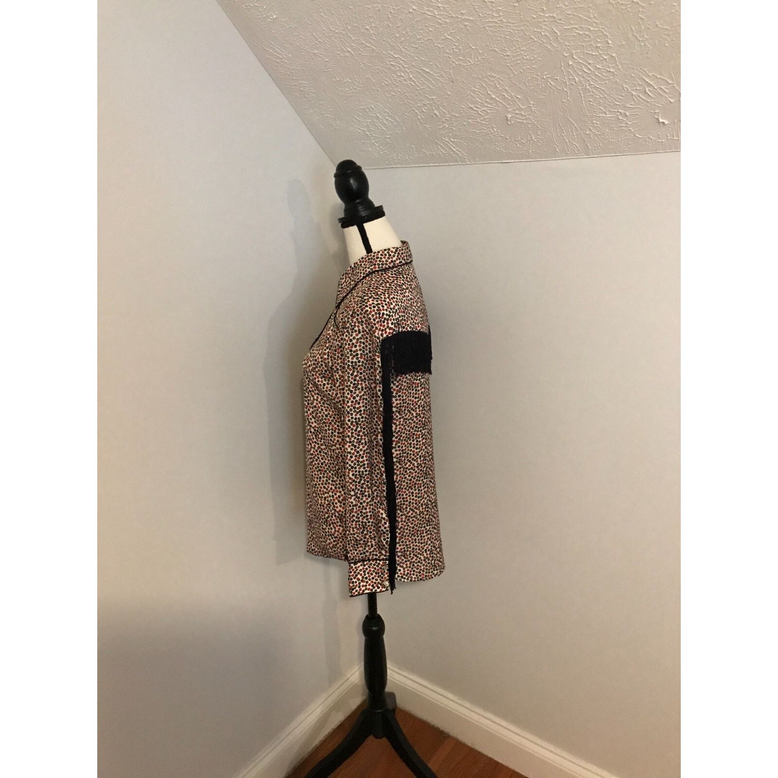 Anthropologie Anthropologie ottod'Ame Floral Western Buttondown Blouse Size S / US 4 / IT 40 - 2 Thumbnail