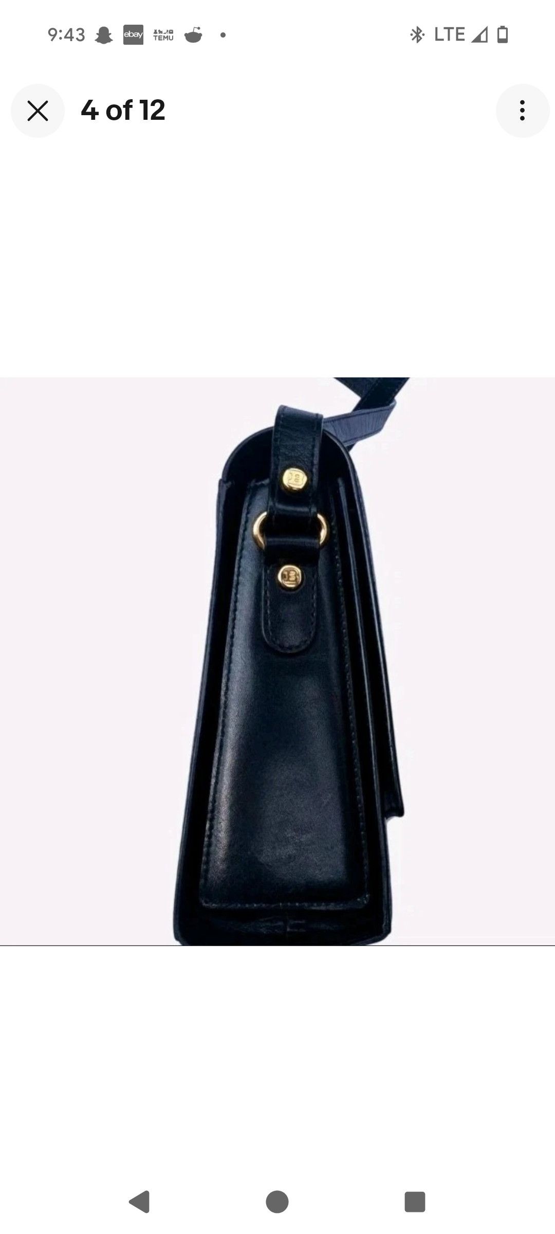 Bally Vintage Calfskin Leather Black Crossbody Bag Excellent Cond Size ONE SIZE - 3 Thumbnail