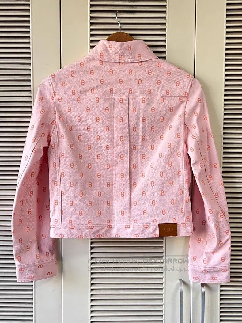Hermes Hermes Pink Pig Nose Denim Jacket Size XXS / US 00 / IT 34 - 2 Thumbnail