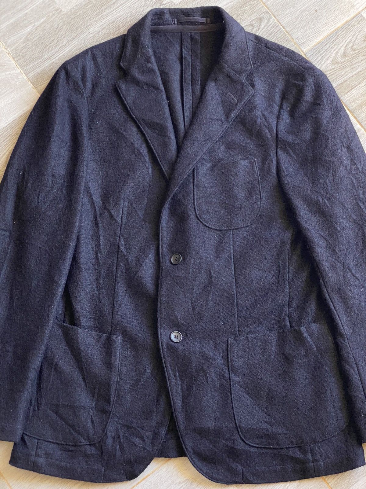 Japanese Brand × Uniqlo Uniqlo Wool Blazer Jacket Size US L / EU 52-54 / 3 - 5 Thumbnail