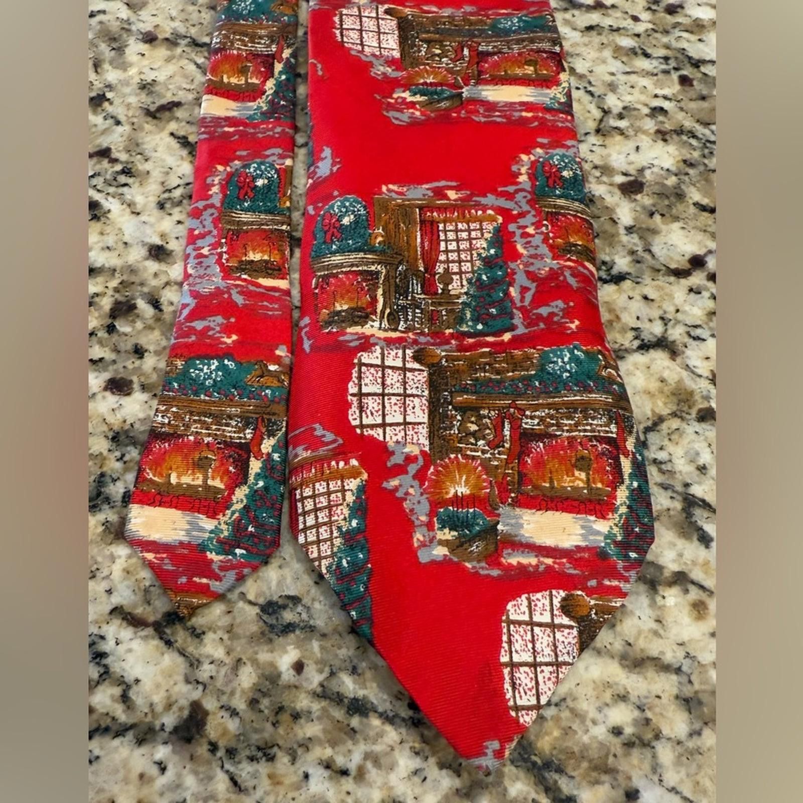 Other Wembley silk festive Christmas fireplace tie Size ONE SIZE - 1 Thumbnail