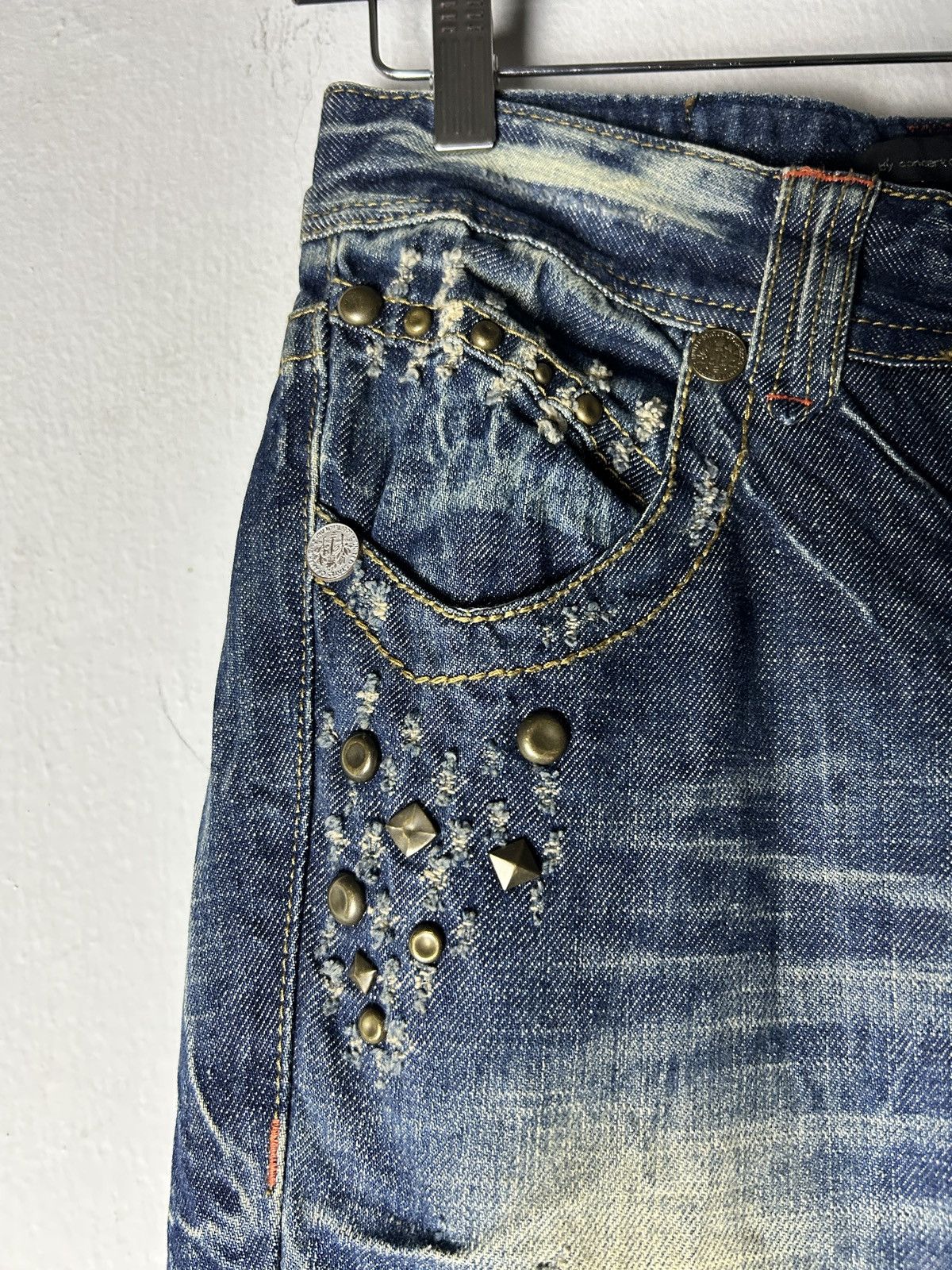 Japanese Brand Distressed Lolita Jeans Concert Club Embroidery Pocket Size 28" / US 6 / IT 42 - 10 Thumbnail
