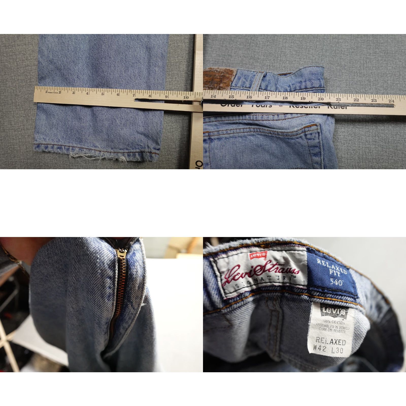 Levi's Levi's 540 Jeans Mens 42x30 Blue Relaxed Fit Light Wash Denim Straight USA USA Levis 540 Jeans Mens 42x30 Blue Light Wash Relaxed Straight Jeans Mens Size US 42 / EU 58 - 8 Thumbnail
