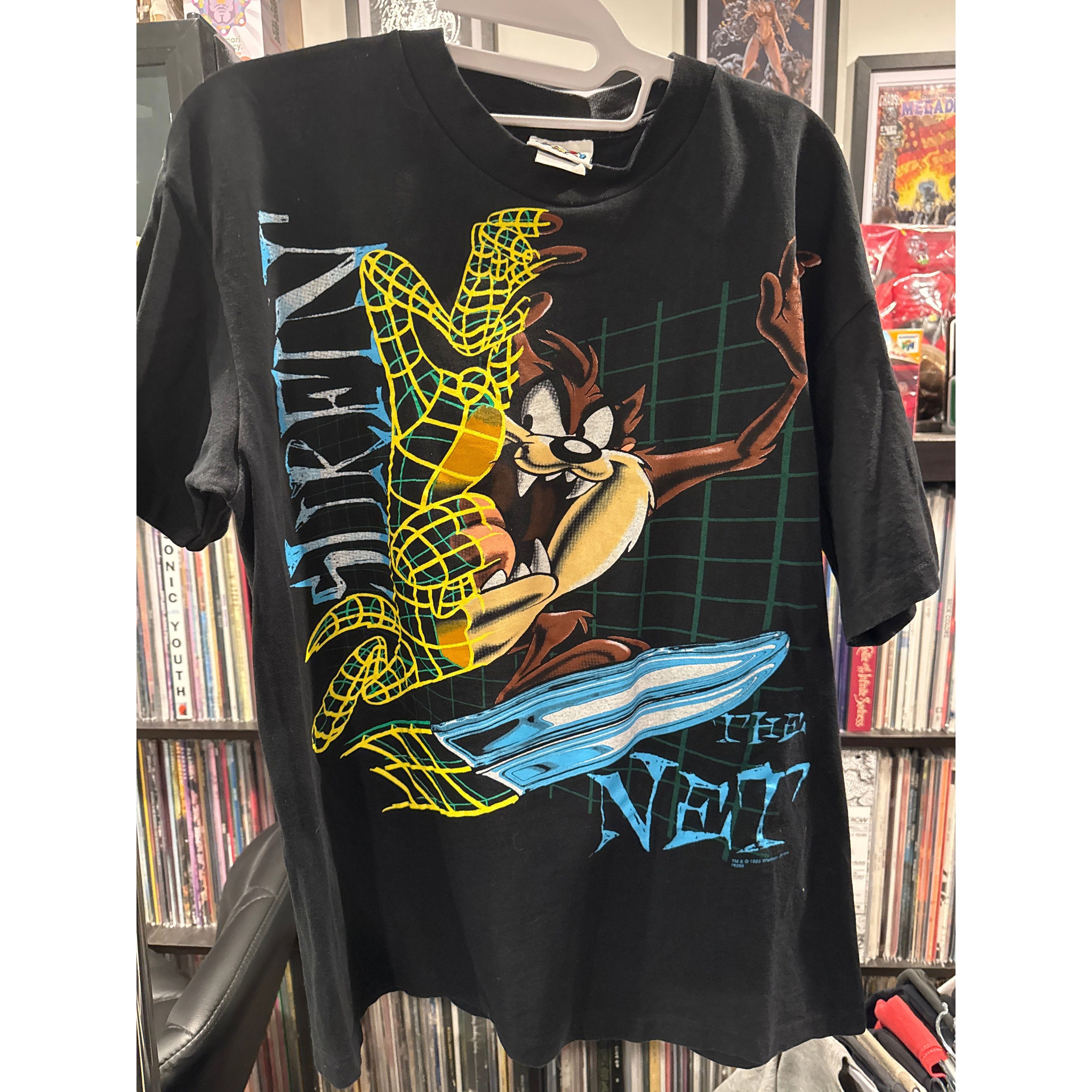 Other 1996 Taz Looney Tunes Surfing The Net Single Stitch Black T Size US L / EU 52-54 / 3 - 1 Thumbnail
