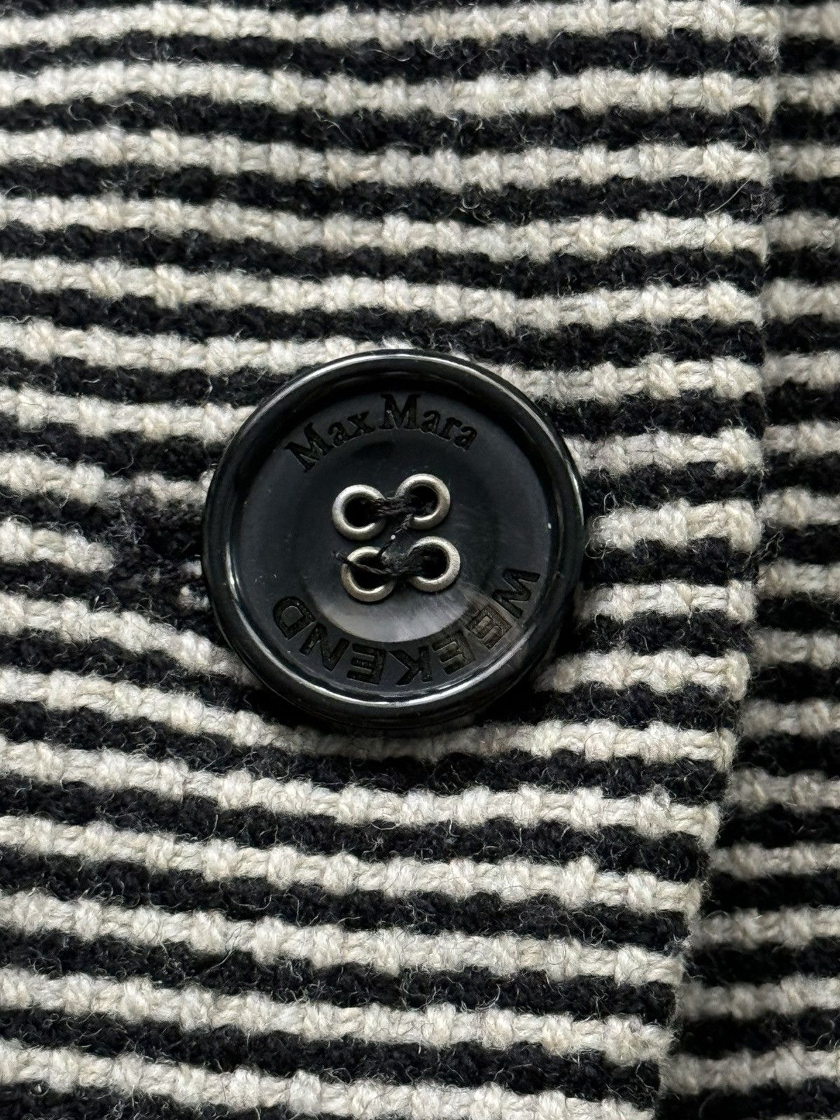 Designer × Max Mara × Weekend Max Mara Max Mara Weekend striped wool coat jacket Size L / US 10 / IT 46 - 5 Thumbnail