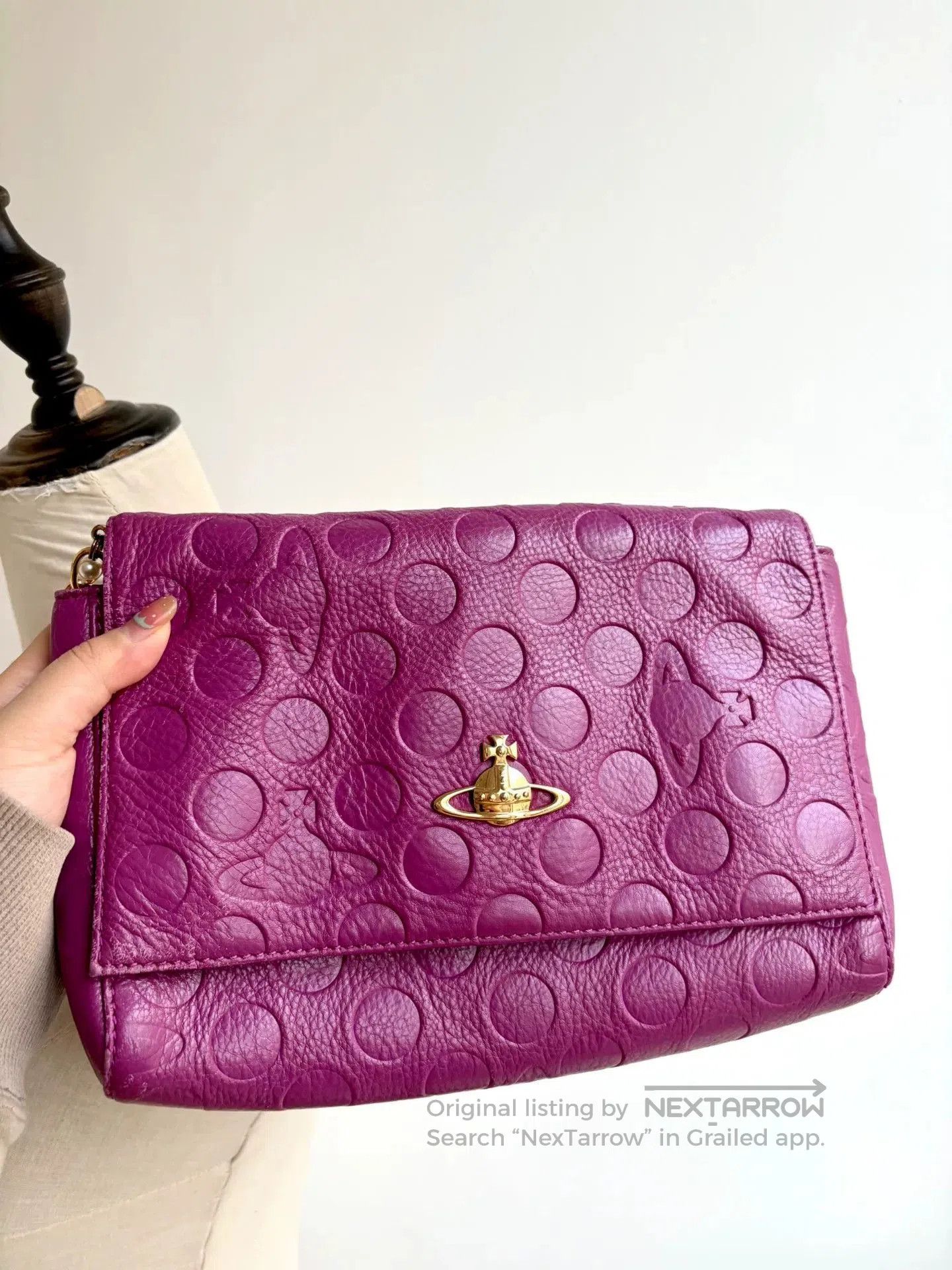 Vivienne Westwood Vivienne Westwood Vintage Pink Saturn Polka Dot Crossbody. Size ONE SIZE - 2 Thumbnail