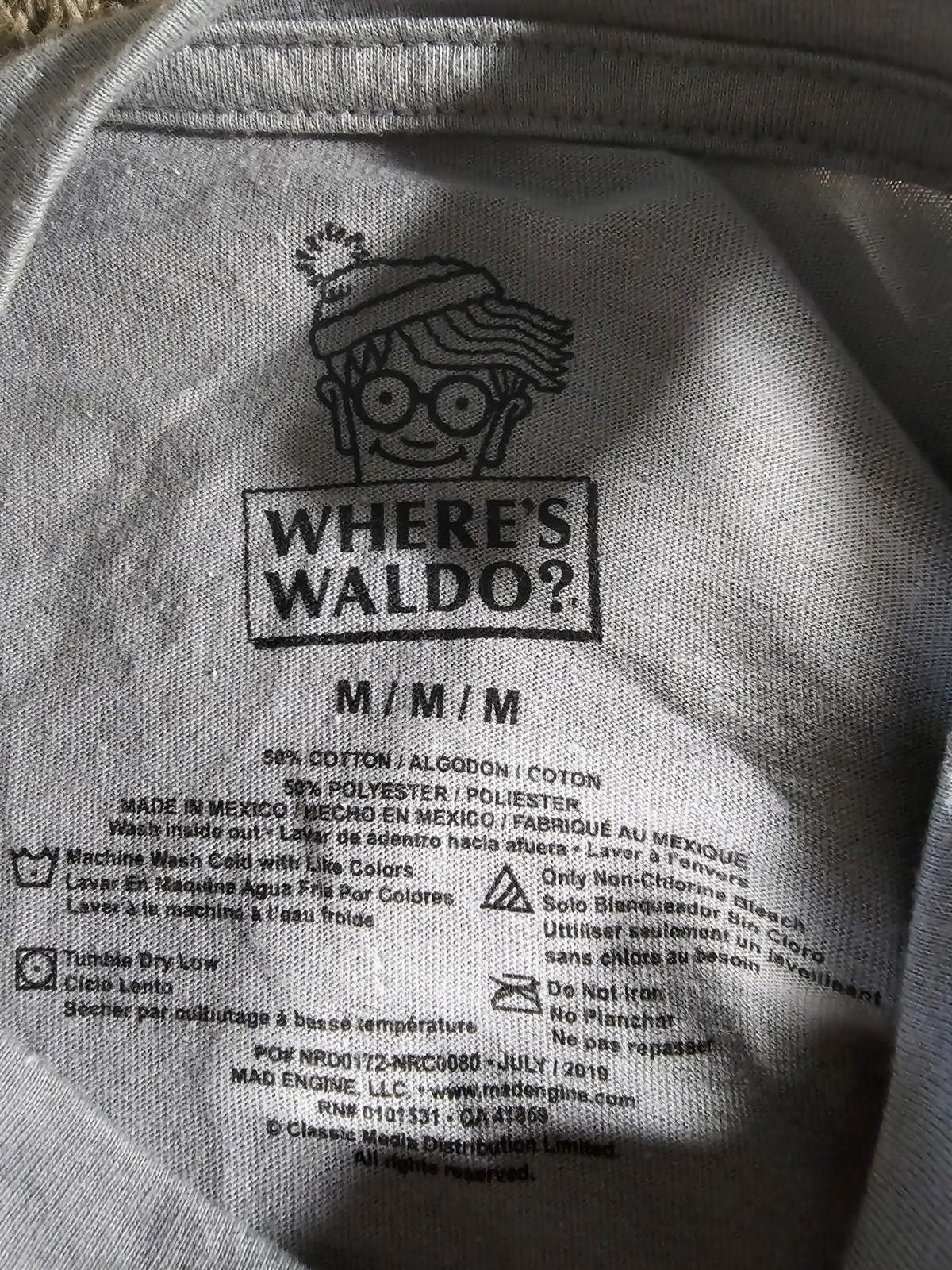 Mad Engine Where's Waldo I'm Right Here Bro NWT Medium Tshirt Size US M / EU 48-50 / 2 - 3 Thumbnail