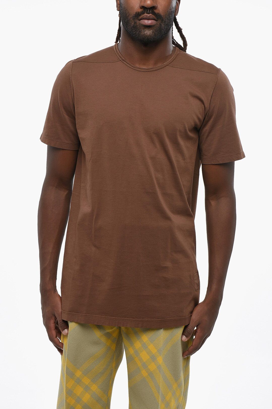 Rick Owens og1mm1025 Crewneck T-Shirt in Brown Size US M / EU 48-50 / 2 - 1 Thumbnail