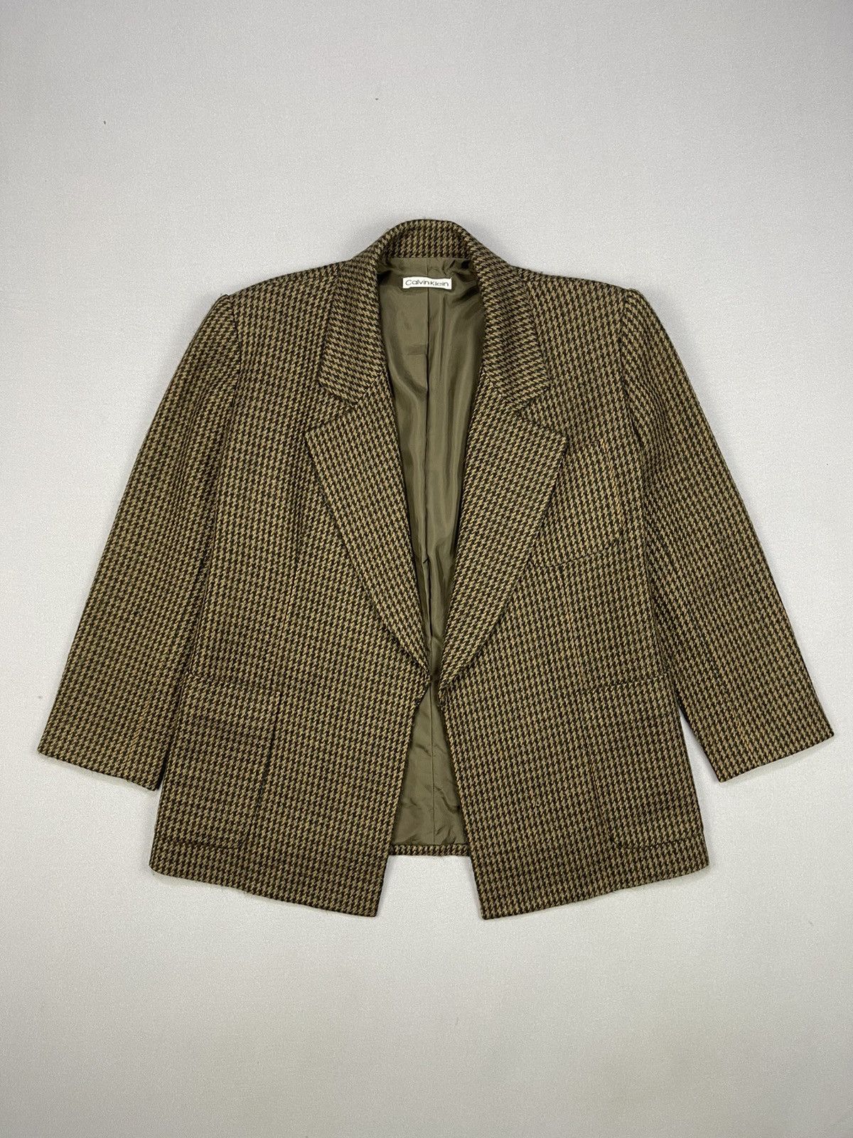 Calvin Klein Vintage Calvin Klein ButtonLess Plaid Marble Check Size US L / EU 52-54 / 3 - 1 Thumbnail