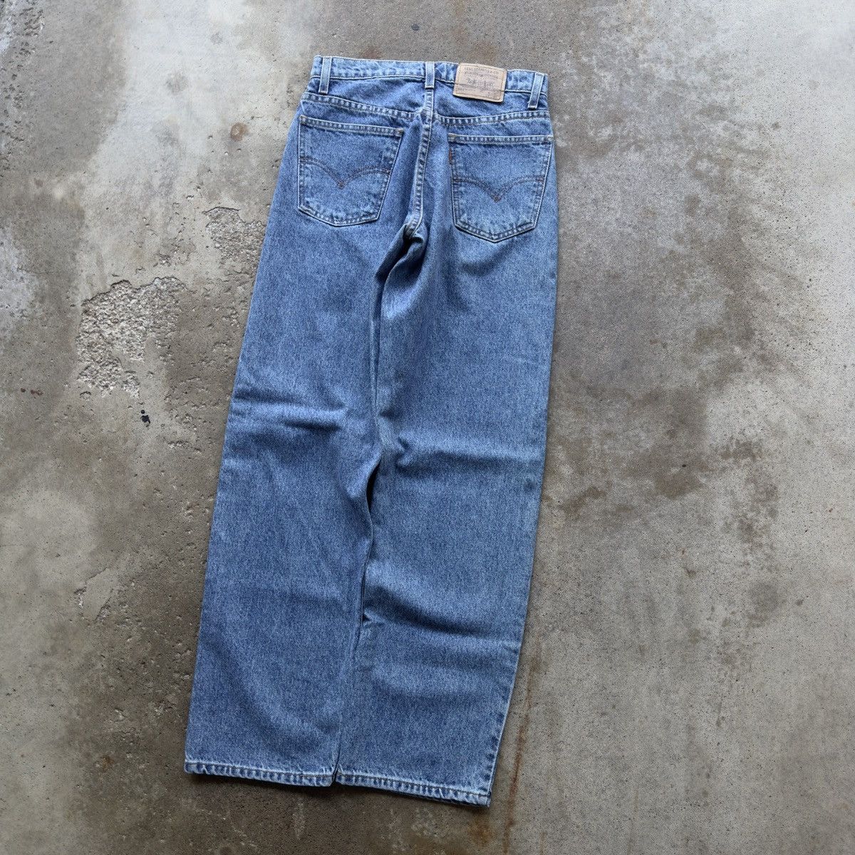 Vintage Levi's 562 Baggy Wide Denim Skater Jeans ERD Grunge Chrome Size US 27 - 9 Thumbnail