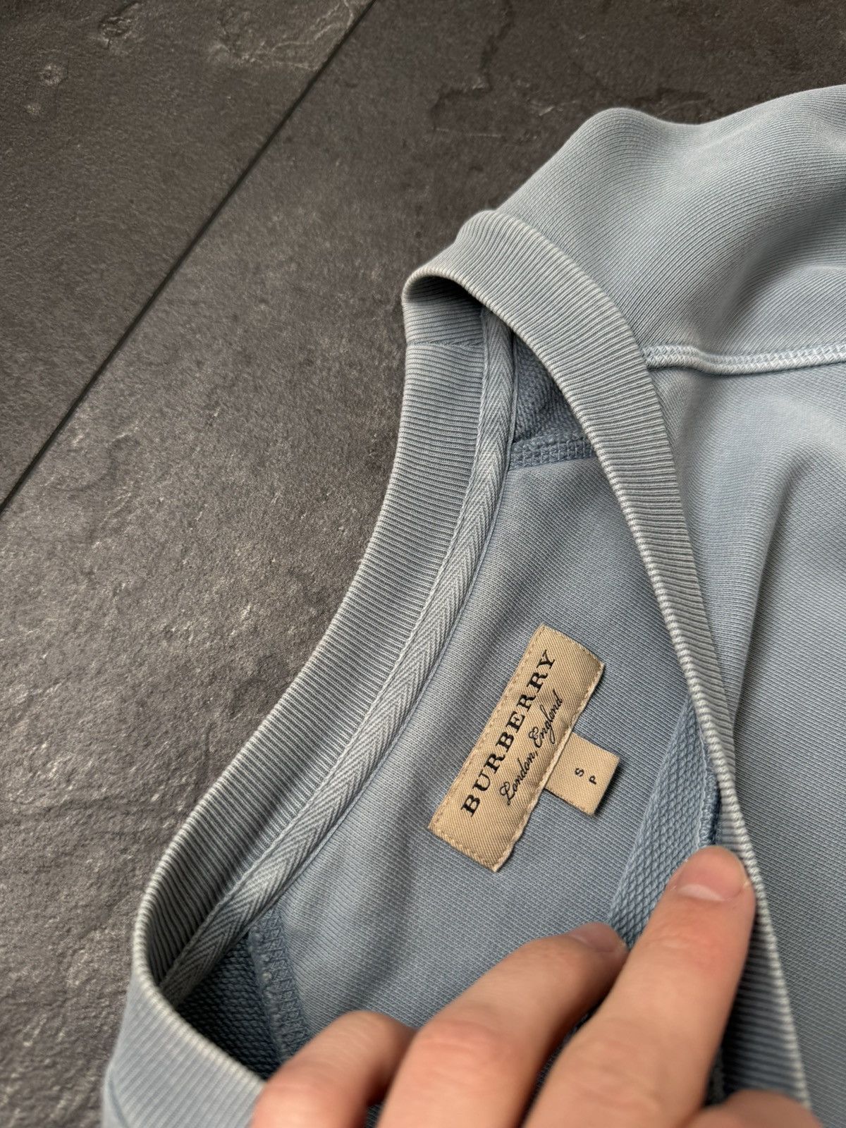 Burberry × Vintage Vintage Burberry blue sweatshirt Size US S / EU 44-46 / 1 - 3 Thumbnail