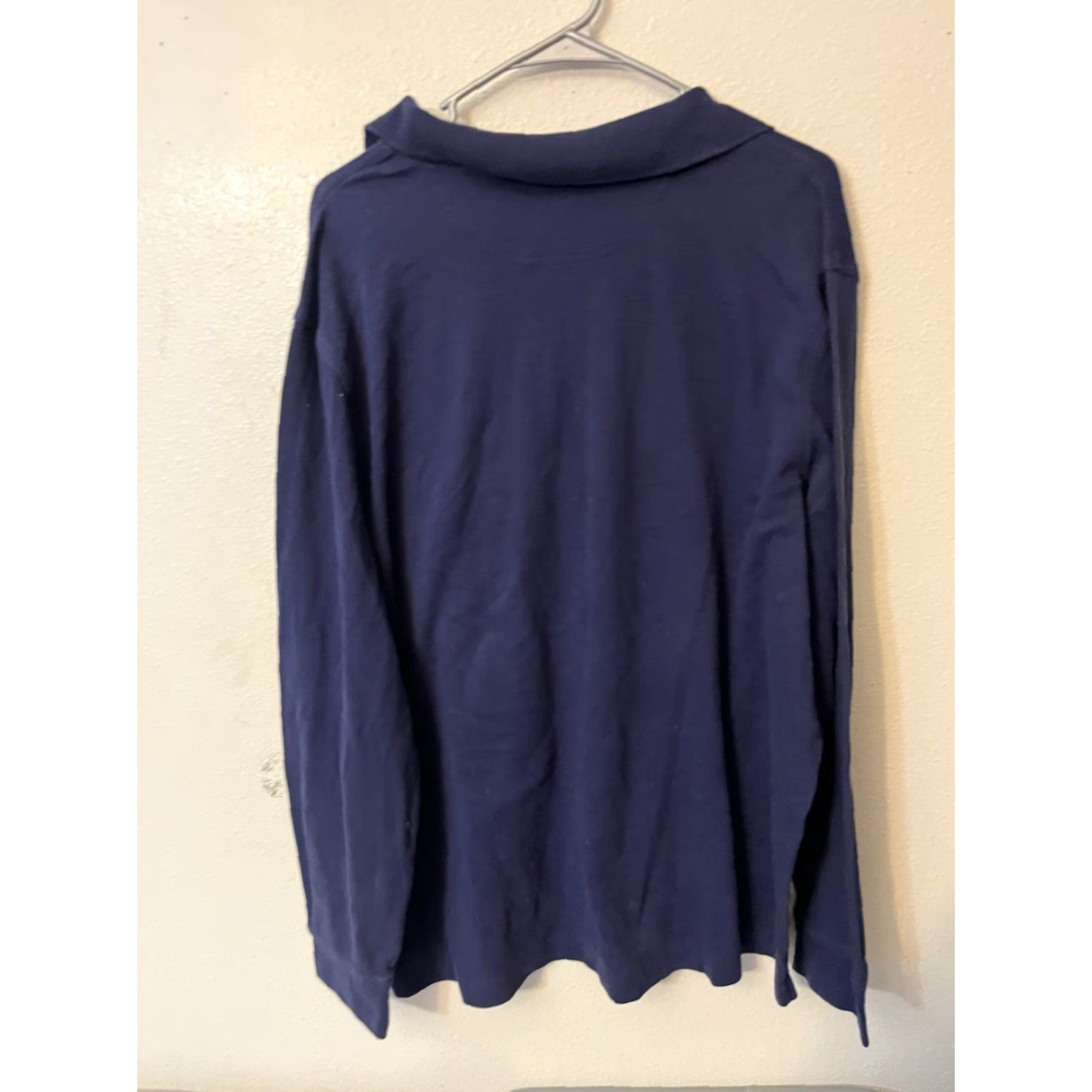 Croft & Barrow Mens Croft & Barrow Easy Care Long Sleeve Polo Shirt XXL Navy Blue Shirt Mens Size US XXL / EU 58 / 5 - 4 Thumbnail